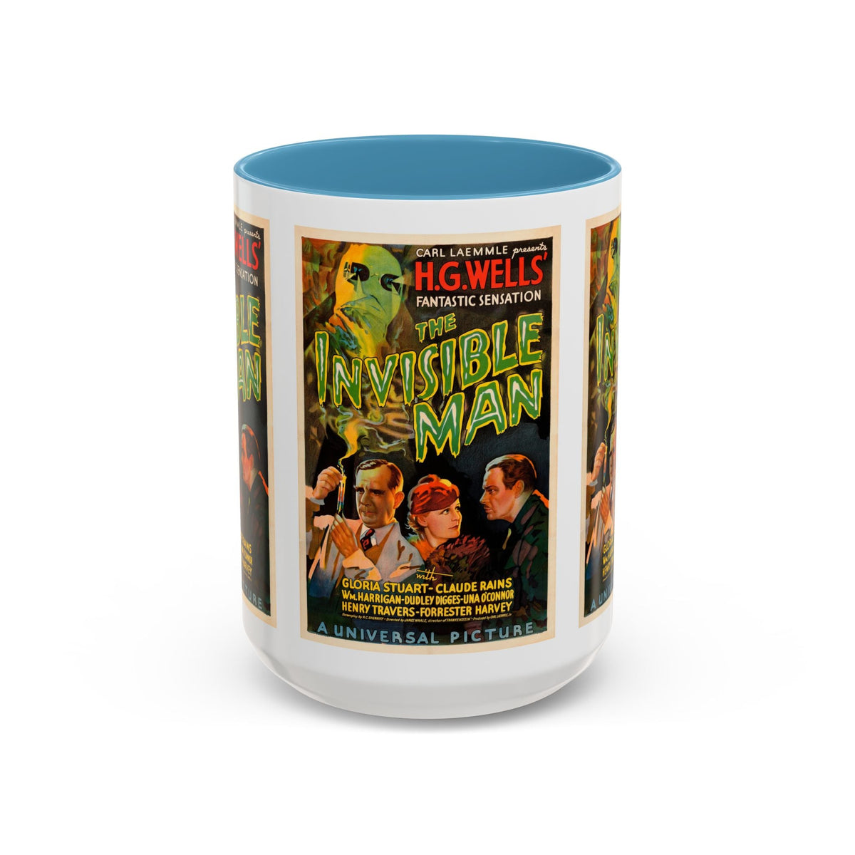 Cult Classic Movie Poster Art Accent Coffee Mug (11, 15oz) - Invisible Man 1933 - Mug