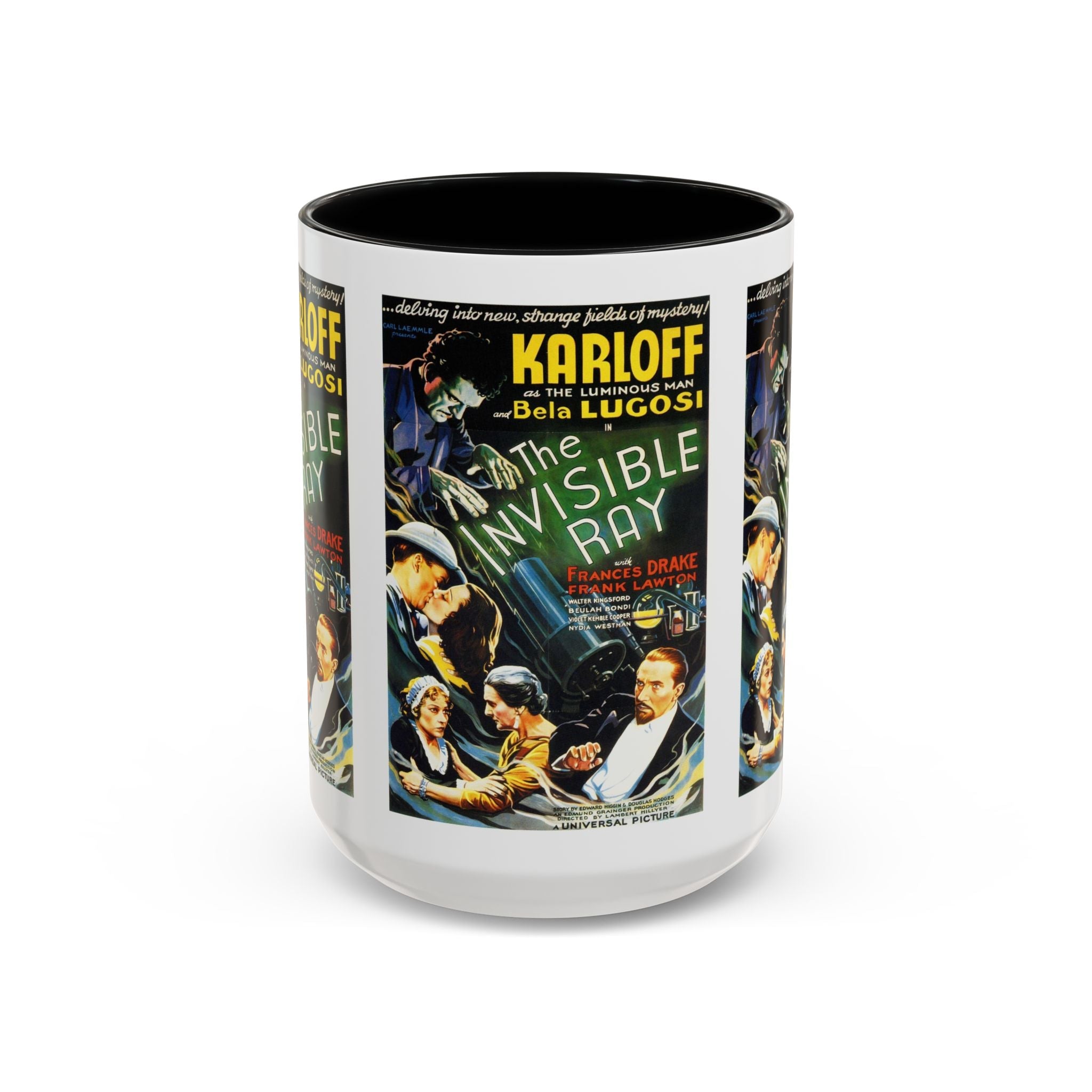 Cult Classic Movie Poster Art Accent Coffee Mug (11, 15oz) - Invisible Ray 1936 - POPvault