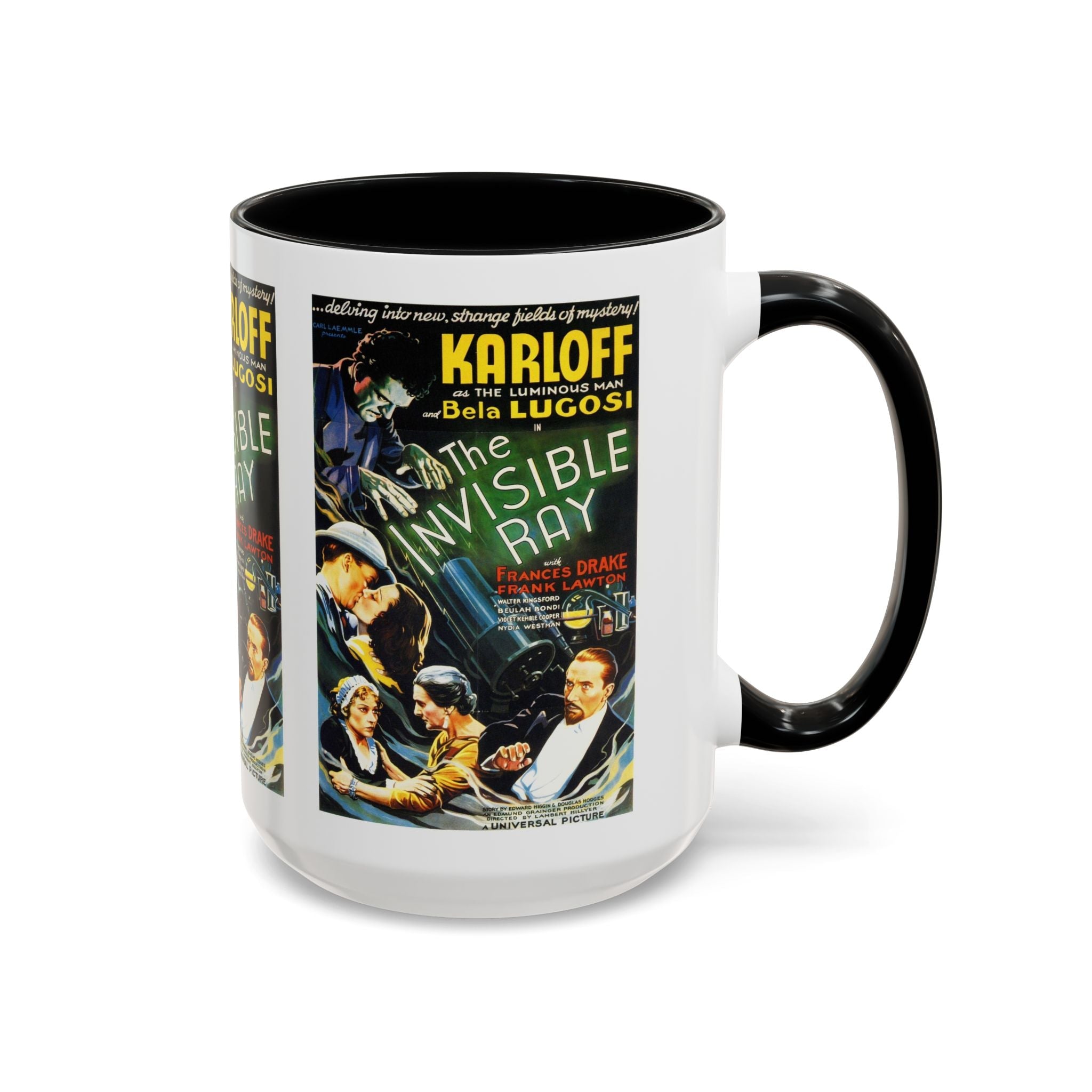 Cult Classic Movie Poster Art Accent Coffee Mug (11, 15oz) - Invisible Ray 1936 - POPvault