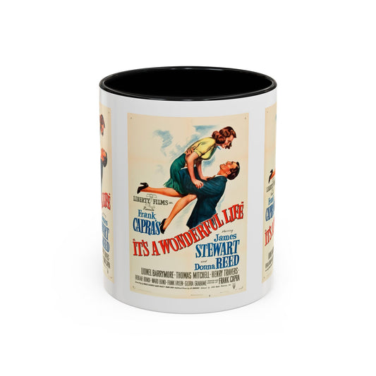 Cult Classic Movie Poster Art Accent Coffee Mug (11, 15oz) - It's A Wonderful Life 1946 - Mug