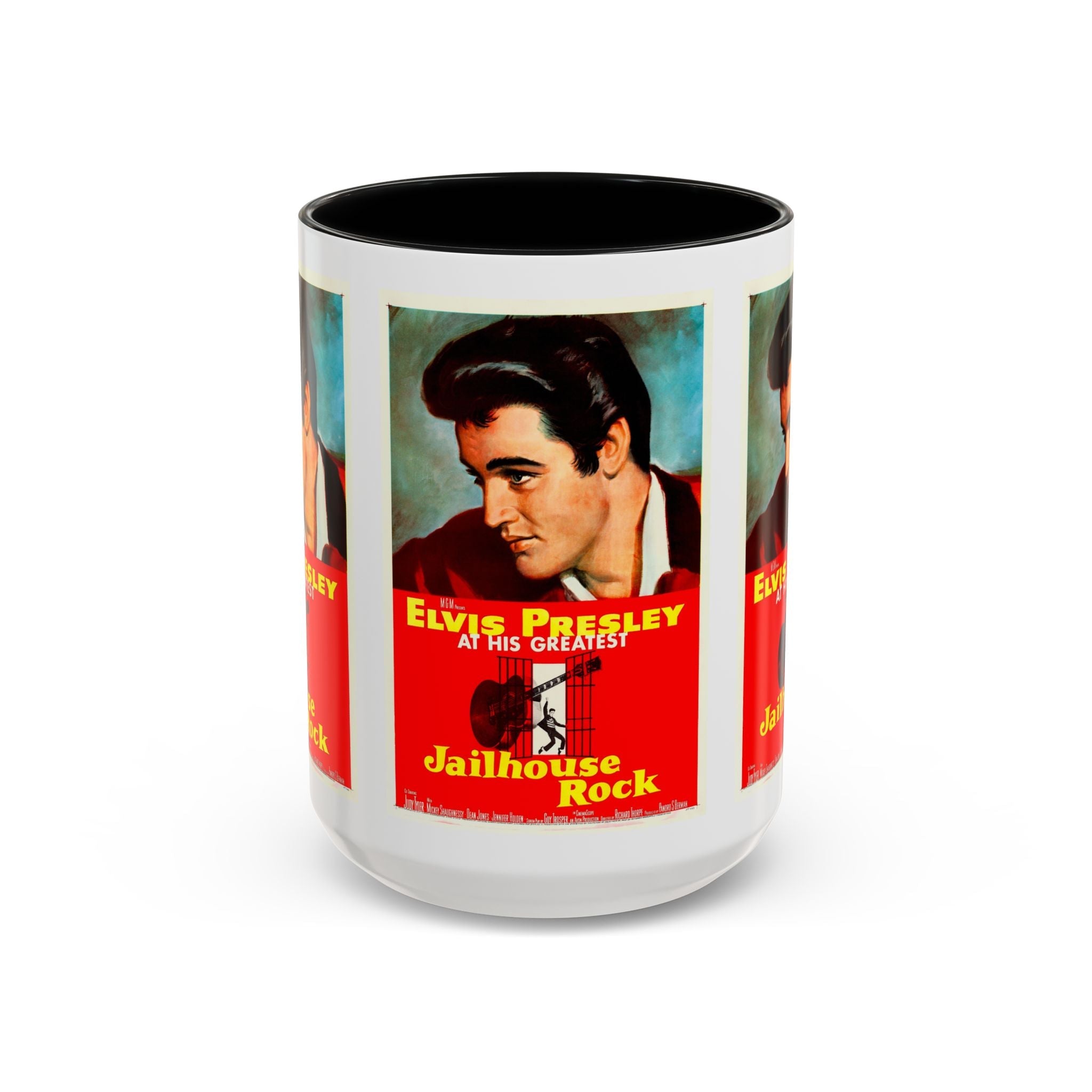 Cult Classic Movie Poster Art Accent Coffee Mug (11, 15oz) - Jailhouse Rock 1957 - POPvault