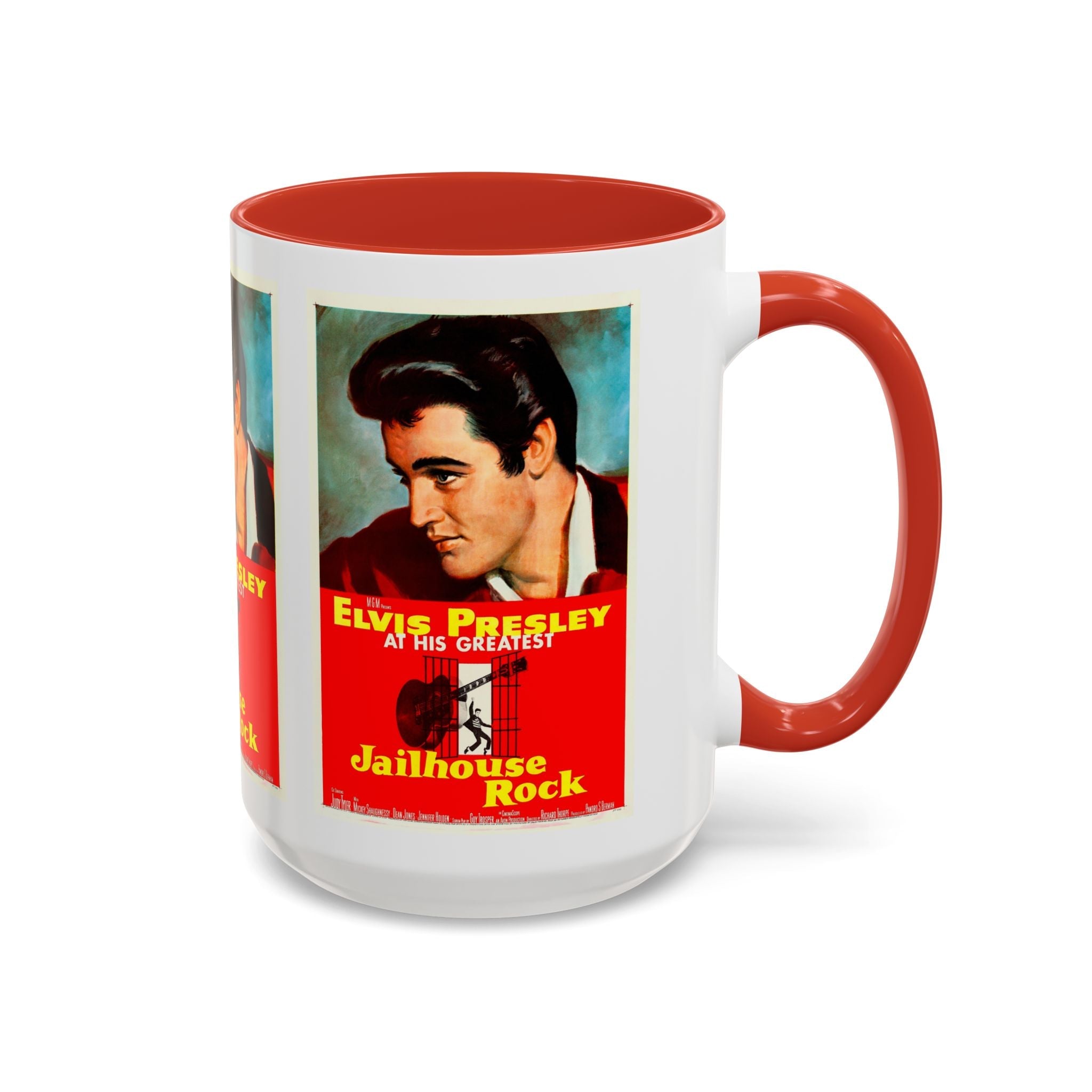 Cult Classic Movie Poster Art Accent Coffee Mug (11, 15oz) - Jailhouse Rock 1957 - POPvault