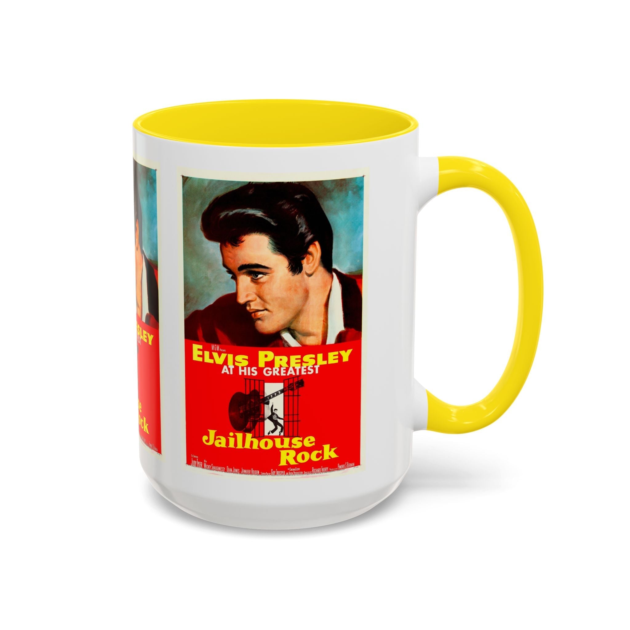 Cult Classic Movie Poster Art Accent Coffee Mug (11, 15oz) - Jailhouse Rock 1957 - POPvault