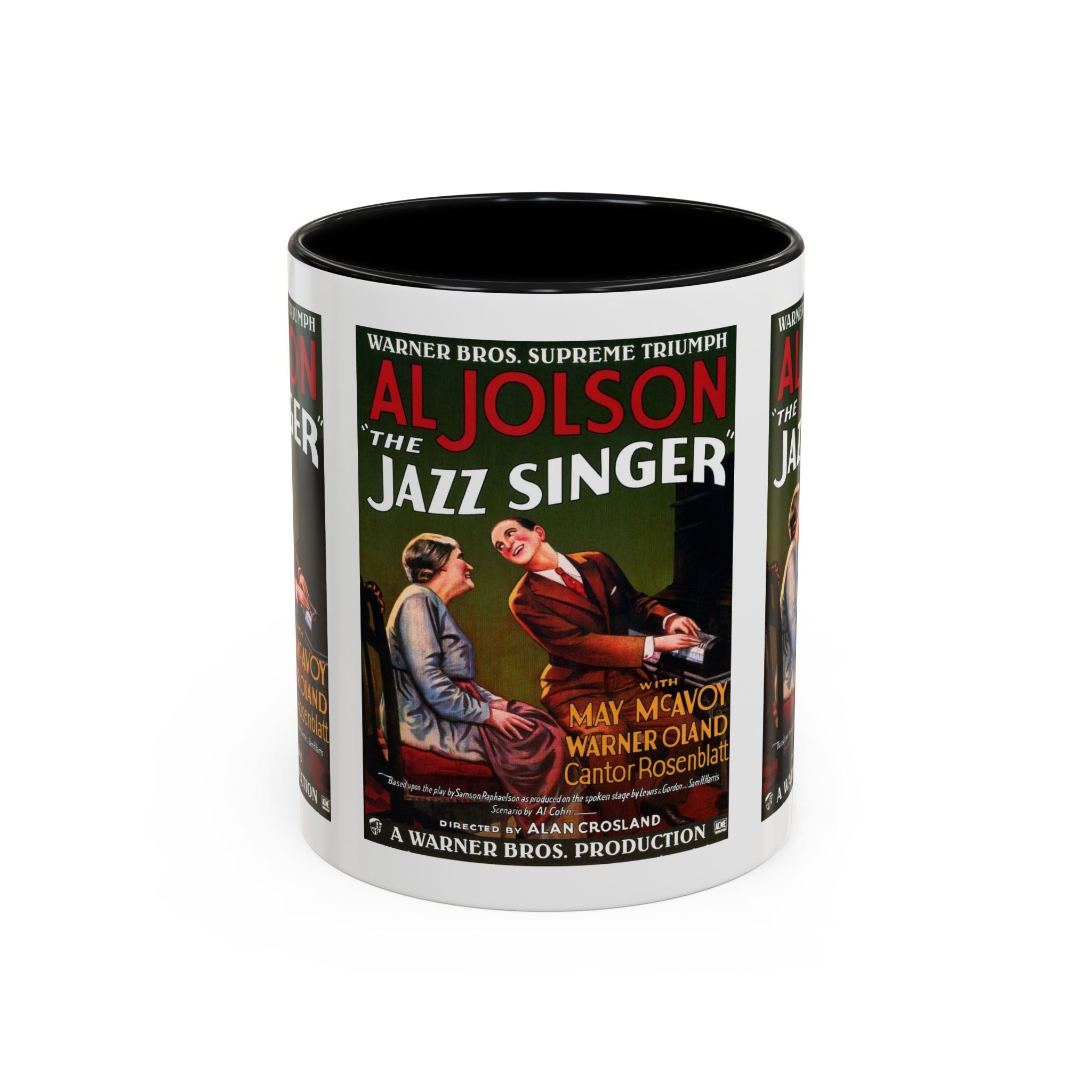 Cult Classic Movie Poster Art Accent Coffee Mug (11, 15oz) - Jazz Singer 1927 - POPvault