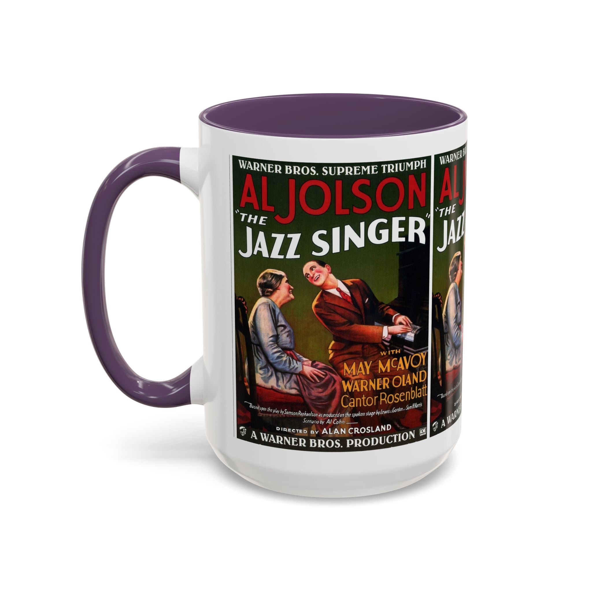 Cult Classic Movie Poster Art Accent Coffee Mug (11, 15oz) - Jazz Singer 1927 - POPvault
