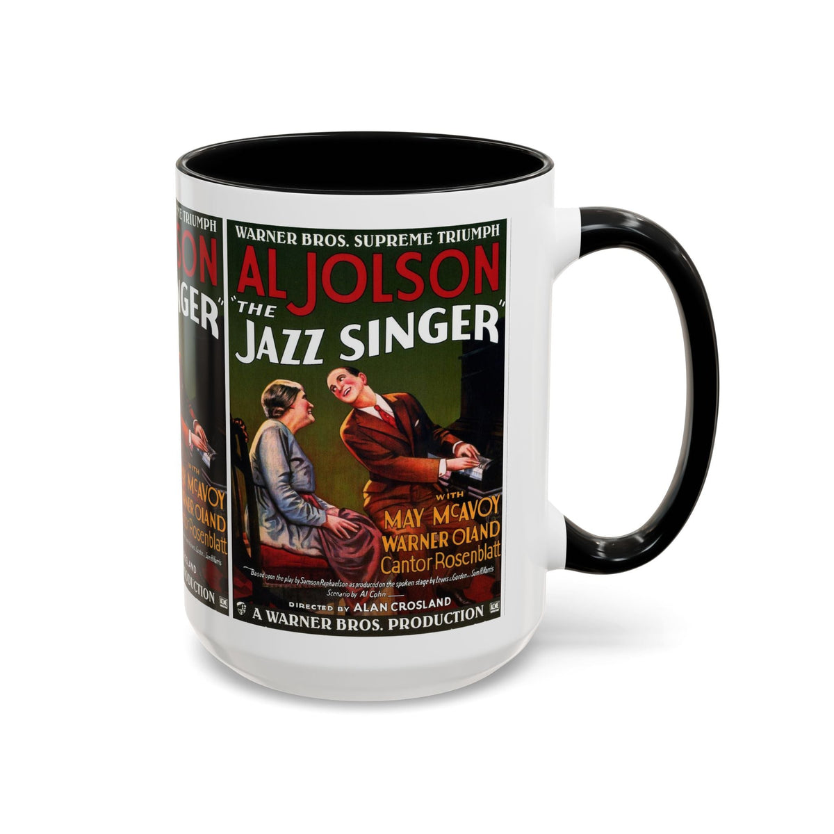 Cult Classic Movie Poster Art Accent Coffee Mug (11, 15oz) - Jazz Singer 1927 - Mug
