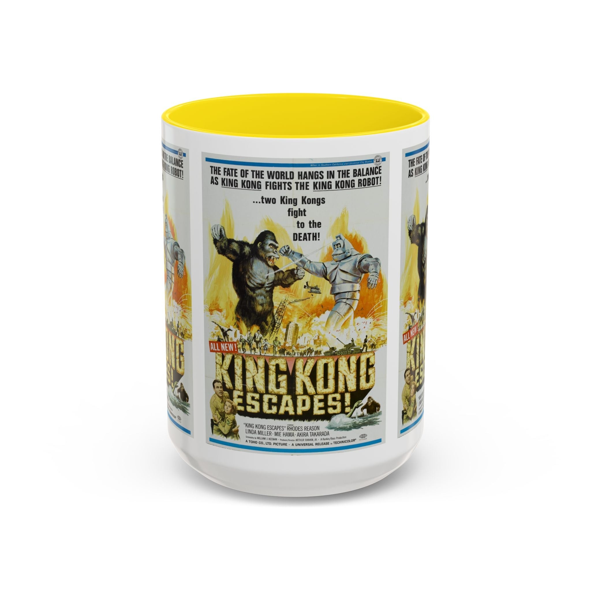 Cult Classic Movie Poster Art Accent Coffee Mug (11, 15oz) - King Kong Escapes 1967 - POPvault