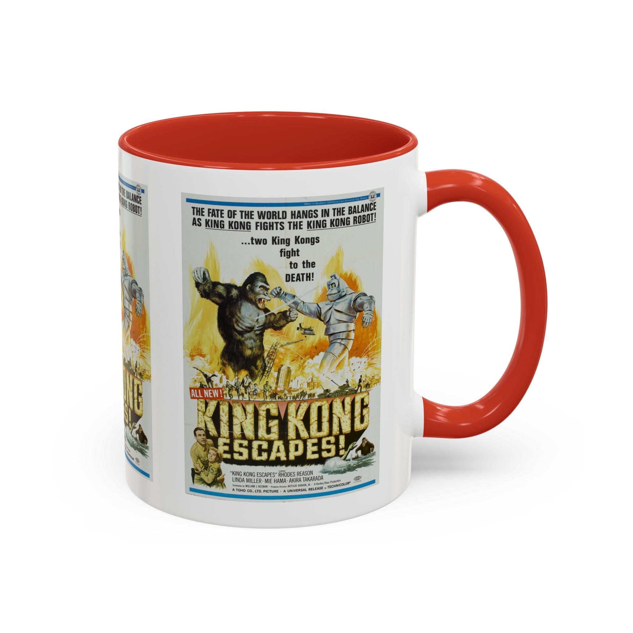 Cult Classic Movie Poster Art Accent Coffee Mug (11, 15oz) - King Kong Escapes 1967 - POPvault