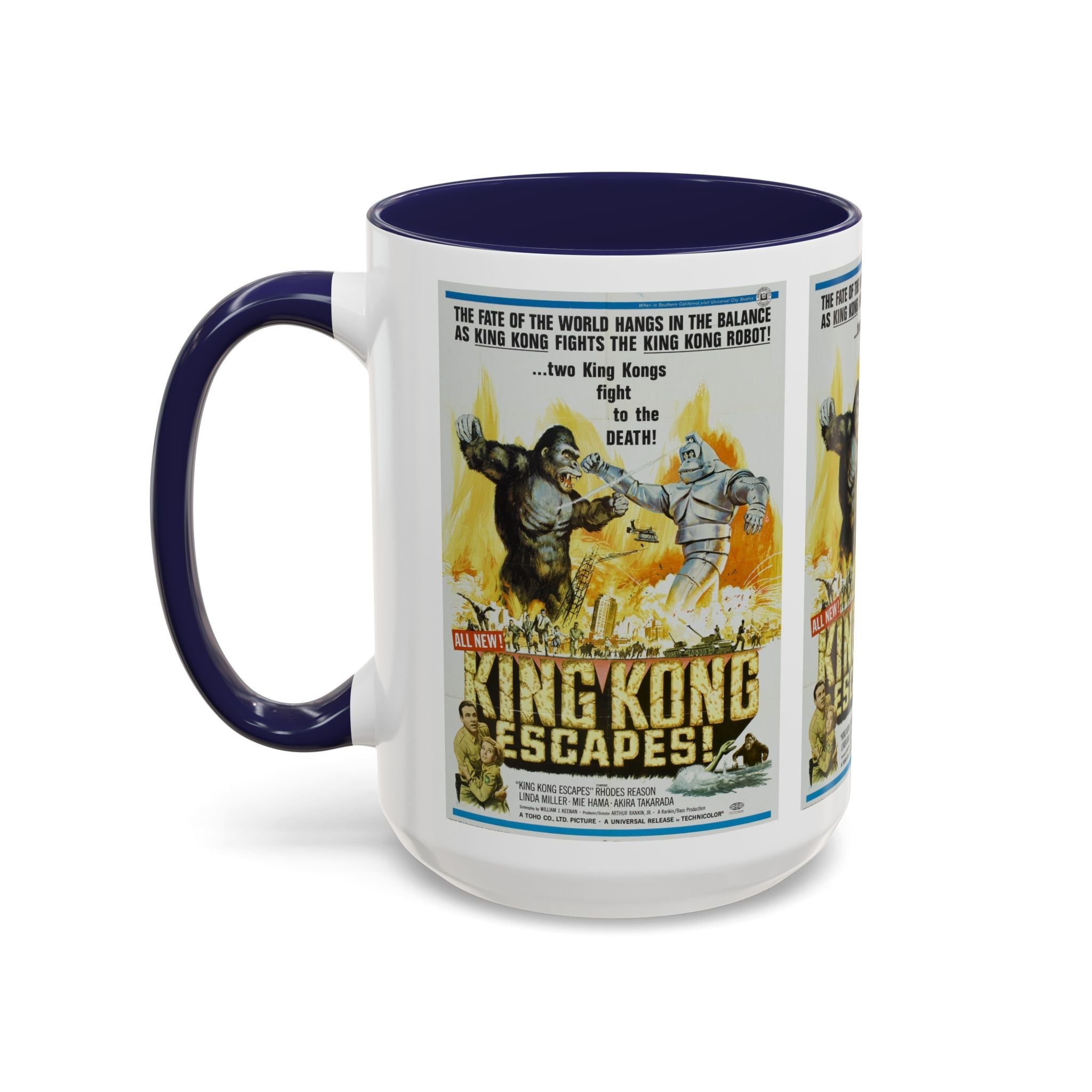 Cult Classic Movie Poster Art Accent Coffee Mug (11, 15oz) - King Kong Escapes 1967 - POPvault