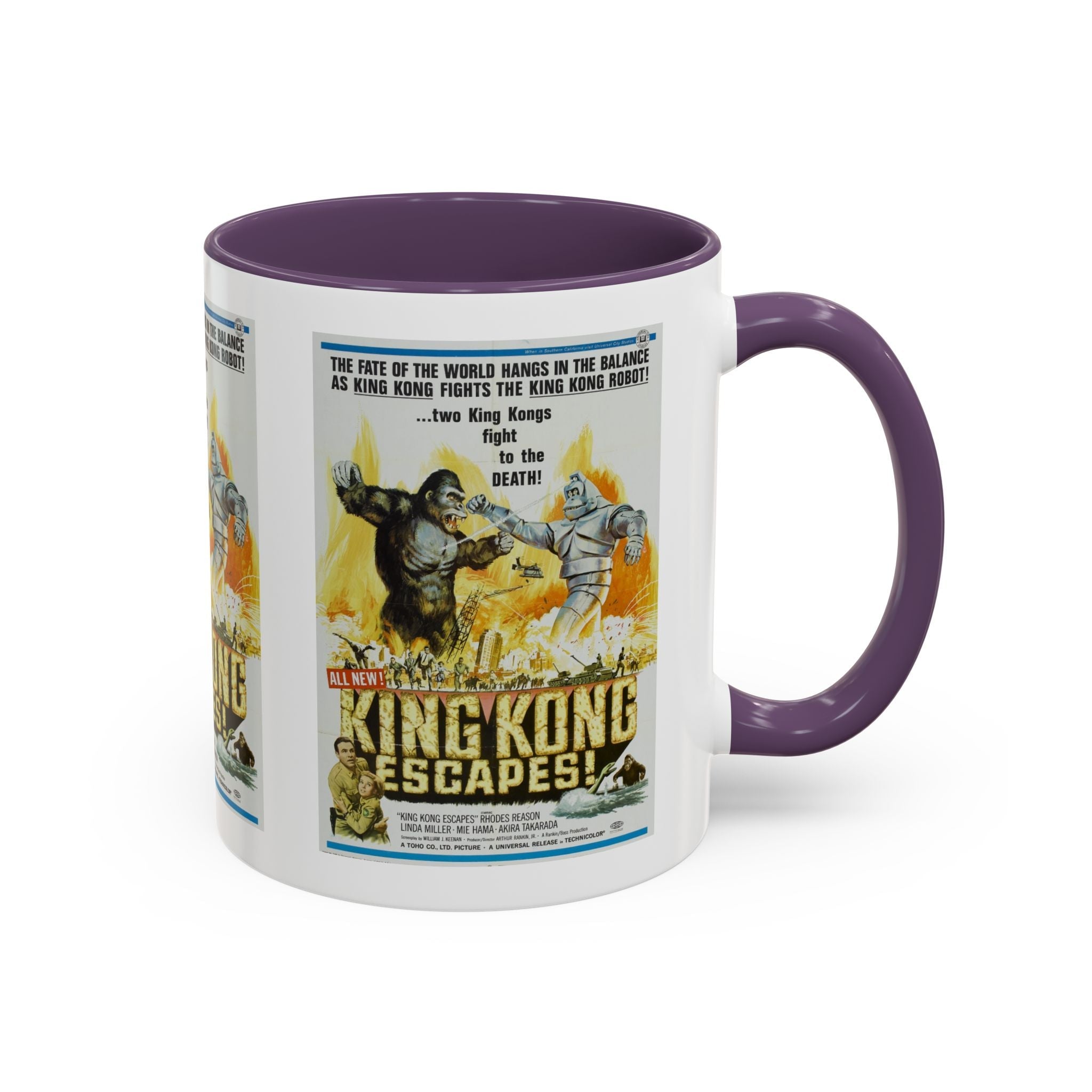 Cult Classic Movie Poster Art Accent Coffee Mug (11, 15oz) - King Kong Escapes 1967 - POPvault