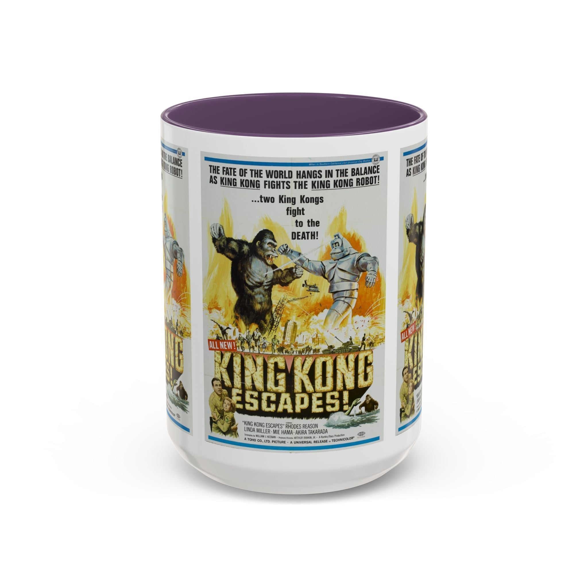 Cult Classic Movie Poster Art Accent Coffee Mug (11, 15oz) - King Kong Escapes 1967 - POPvault
