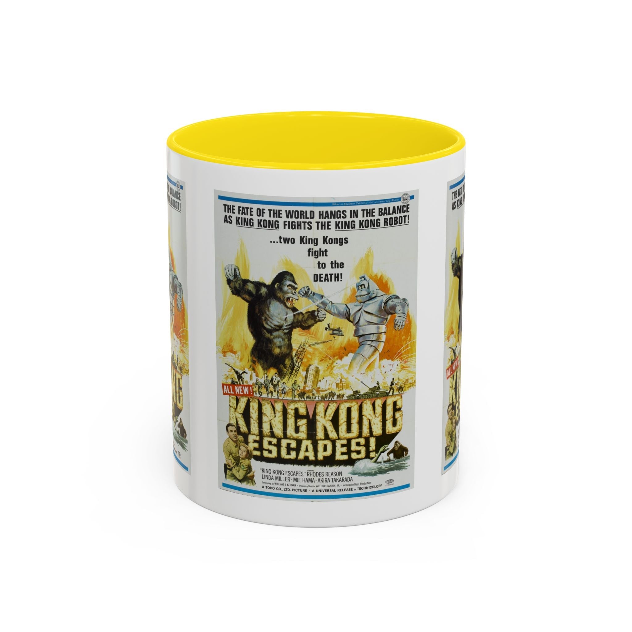 Cult Classic Movie Poster Art Accent Coffee Mug (11, 15oz) - King Kong Escapes 1967 - POPvault