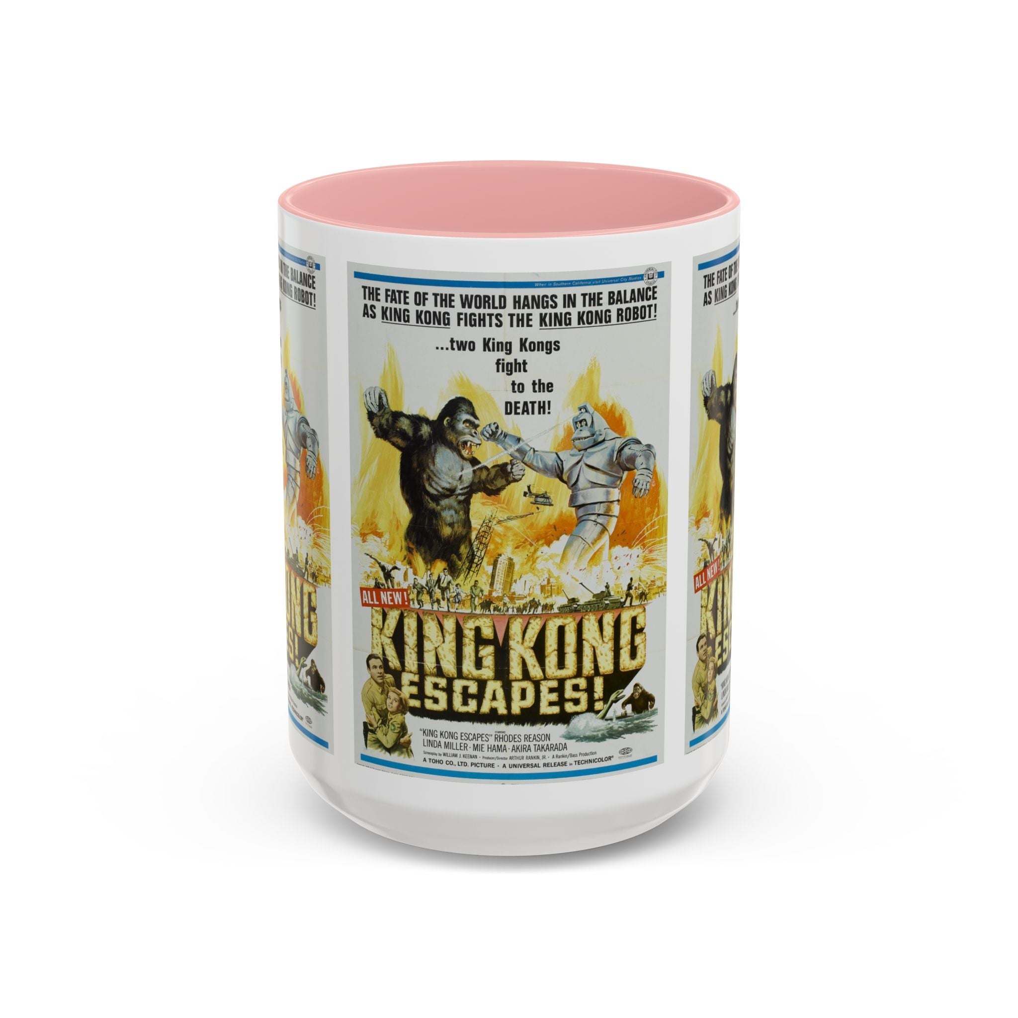 Cult Classic Movie Poster Art Accent Coffee Mug (11, 15oz) - King Kong Escapes 1967 - POPvault