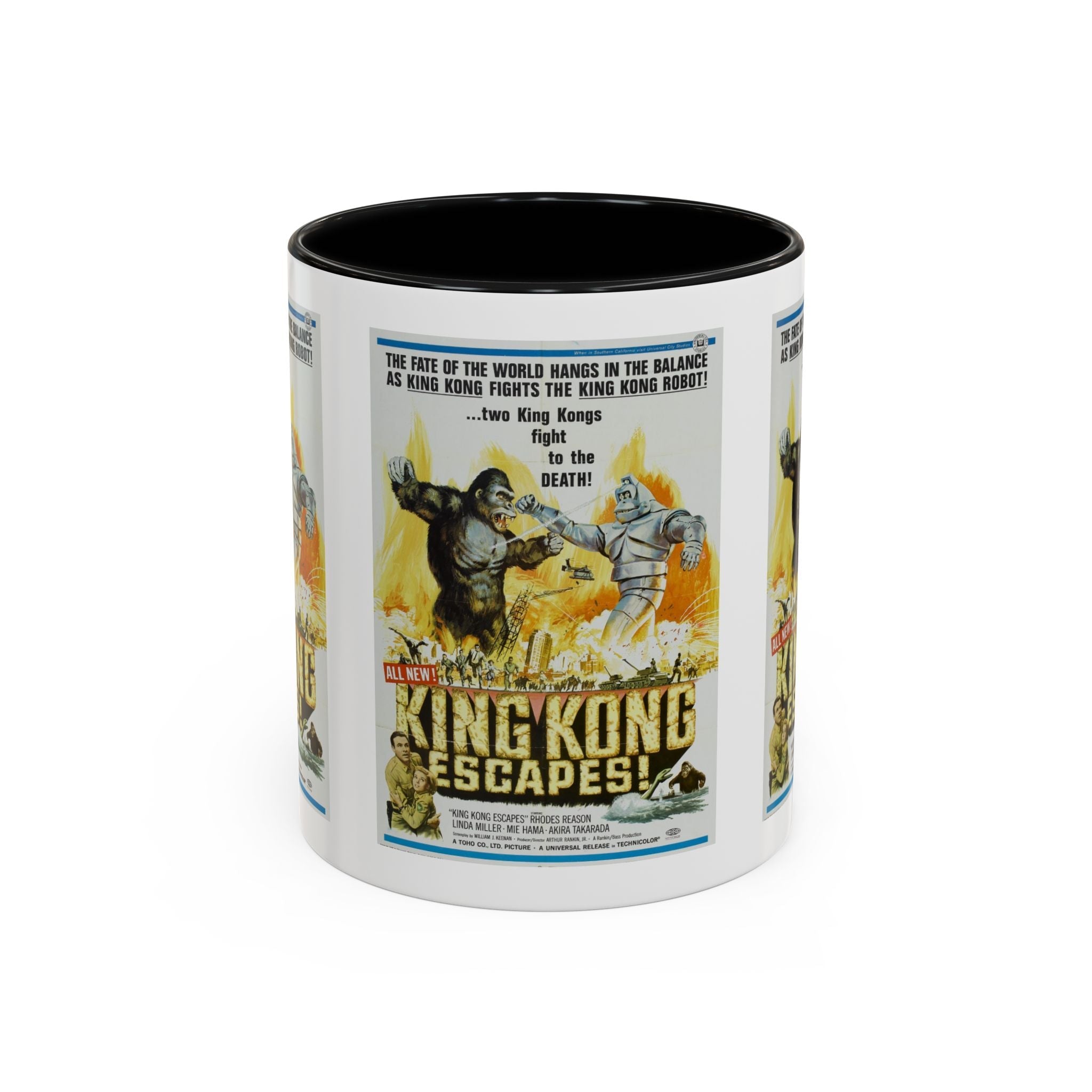 Cult Classic Movie Poster Art Accent Coffee Mug (11, 15oz) - King Kong Escapes 1967 - POPvault