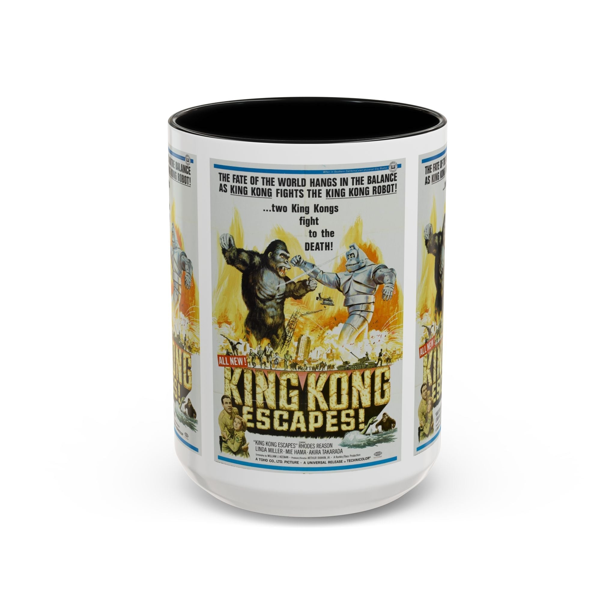 Cult Classic Movie Poster Art Accent Coffee Mug (11, 15oz) - King Kong Escapes 1967 - POPvault