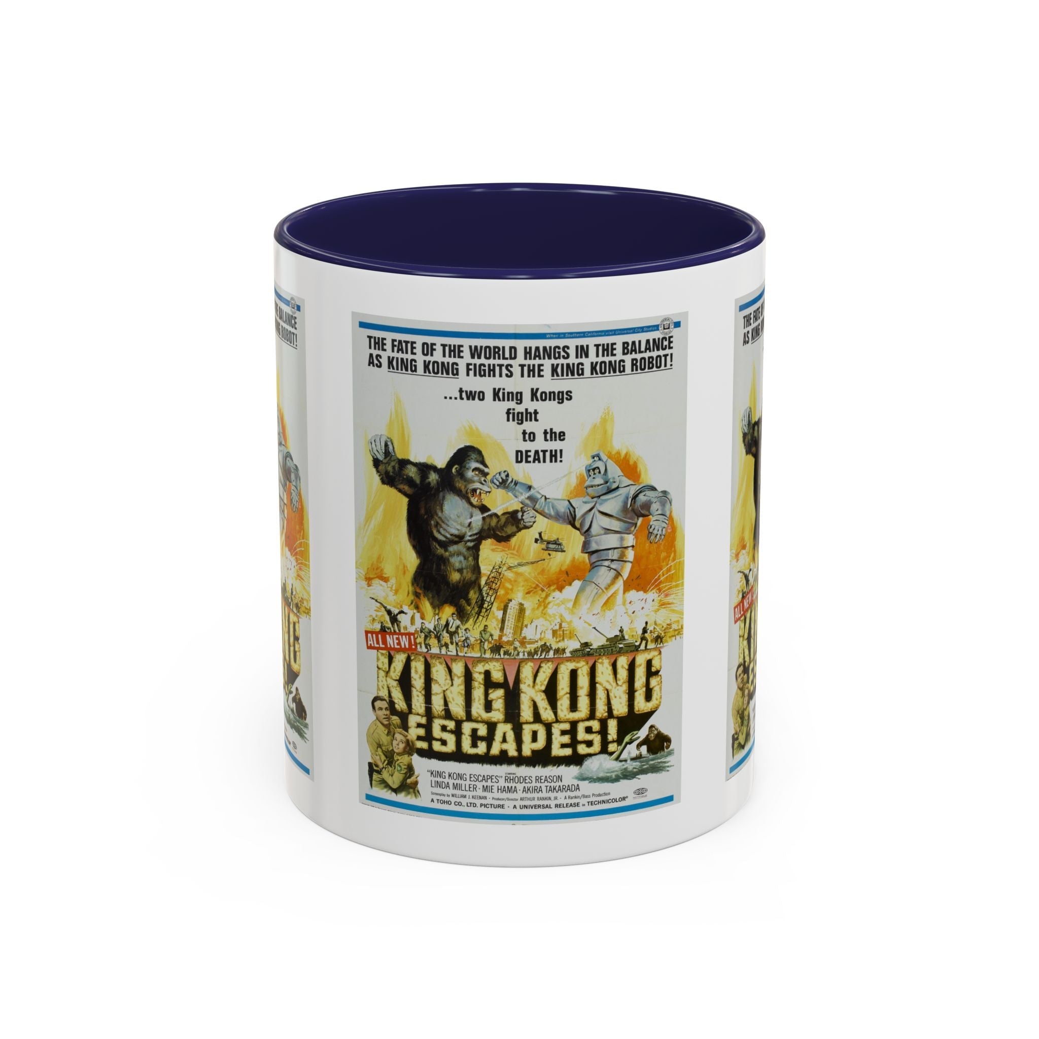 Cult Classic Movie Poster Art Accent Coffee Mug (11, 15oz) - King Kong Escapes 1967 - POPvault