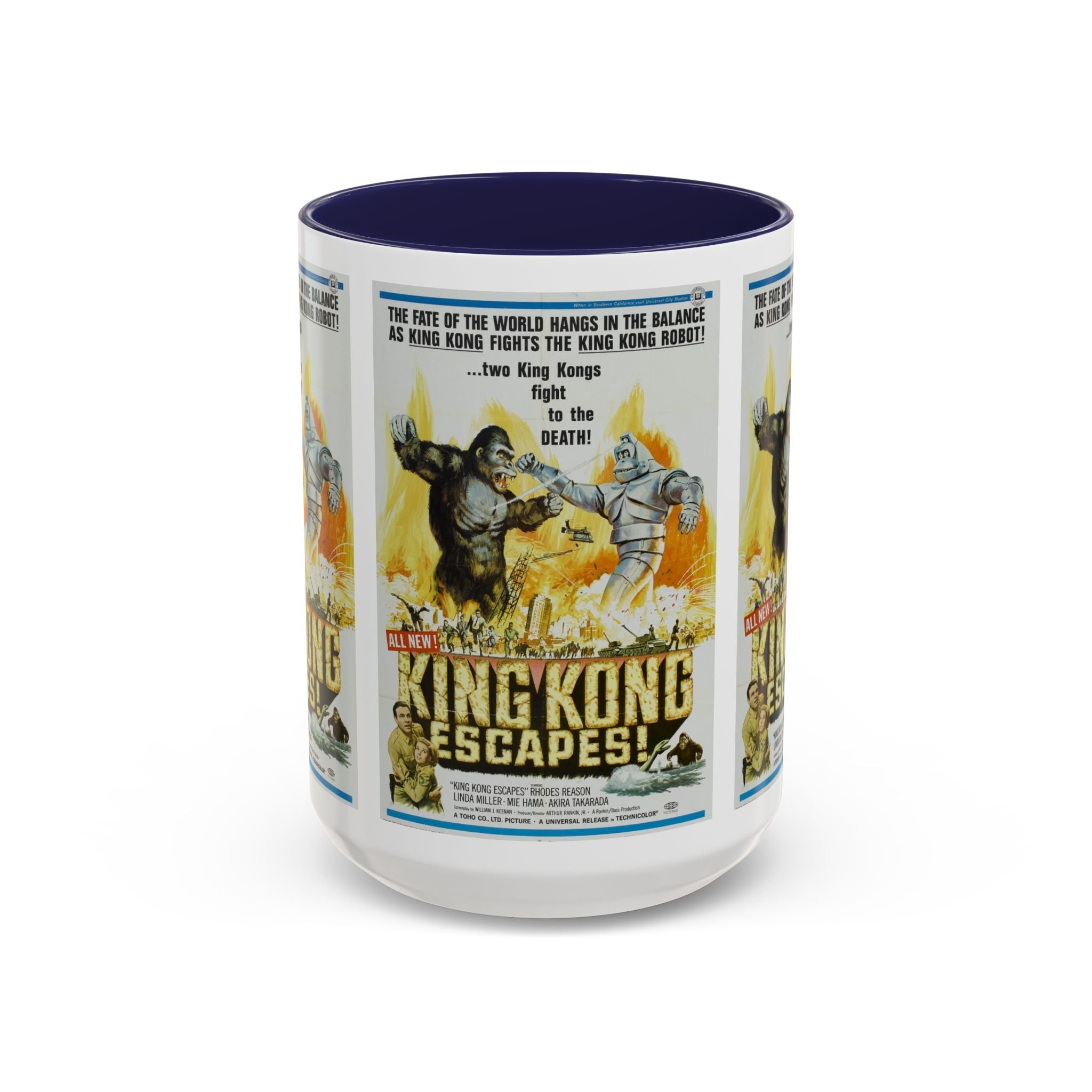 Cult Classic Movie Poster Art Accent Coffee Mug (11, 15oz) - King Kong Escapes 1967 - POPvault