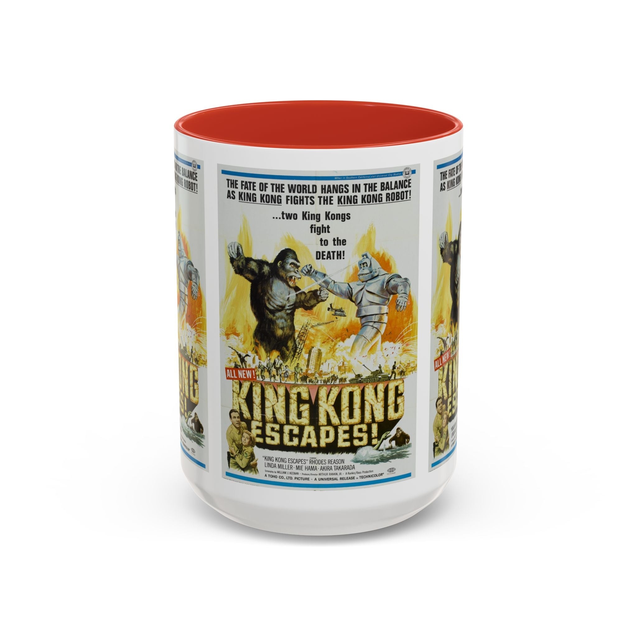 Cult Classic Movie Poster Art Accent Coffee Mug (11, 15oz) - King Kong Escapes 1967 - POPvault