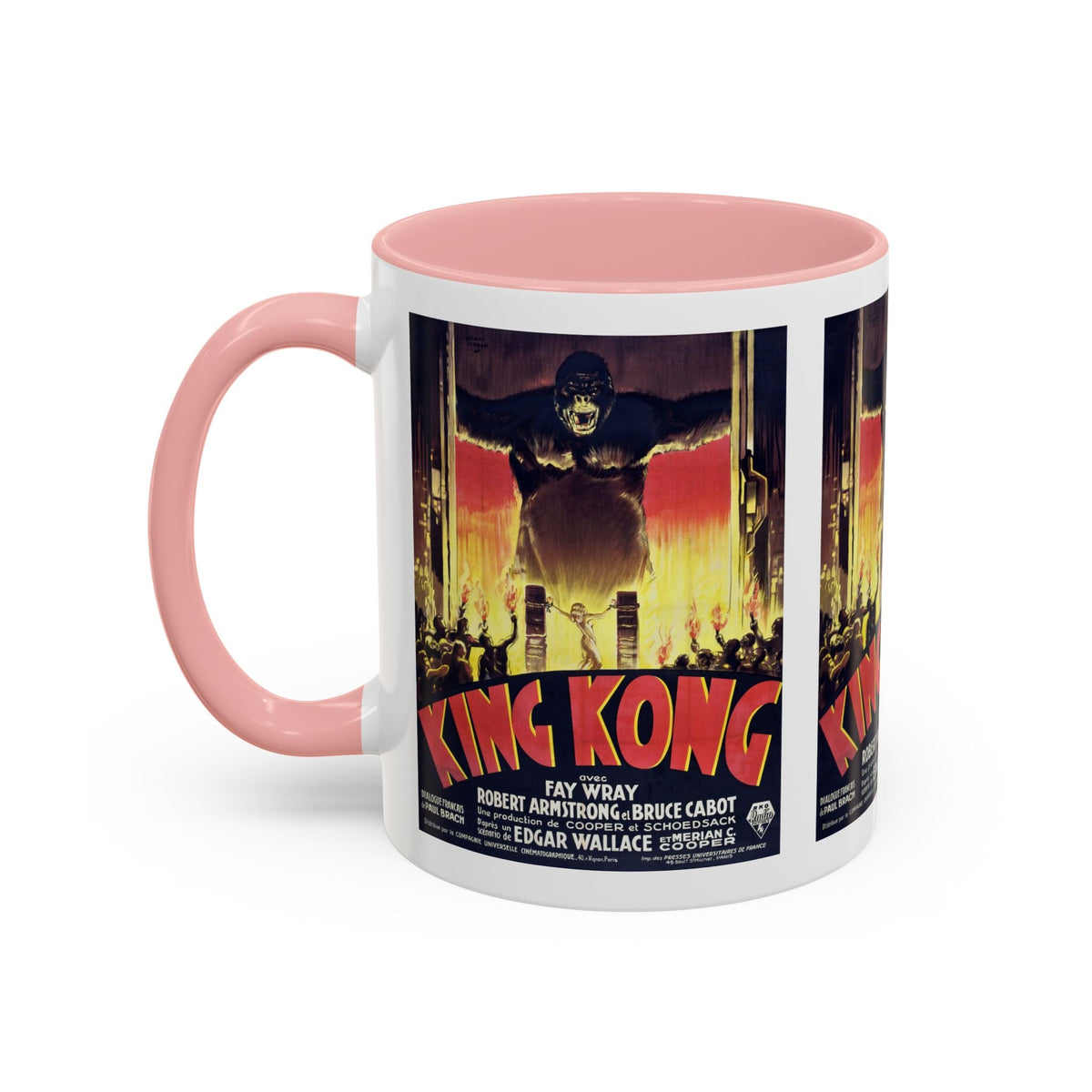 Cult Classic Movie Poster Art Accent Coffee Mug (11, 15oz) - King Kong French 1933 - Mug