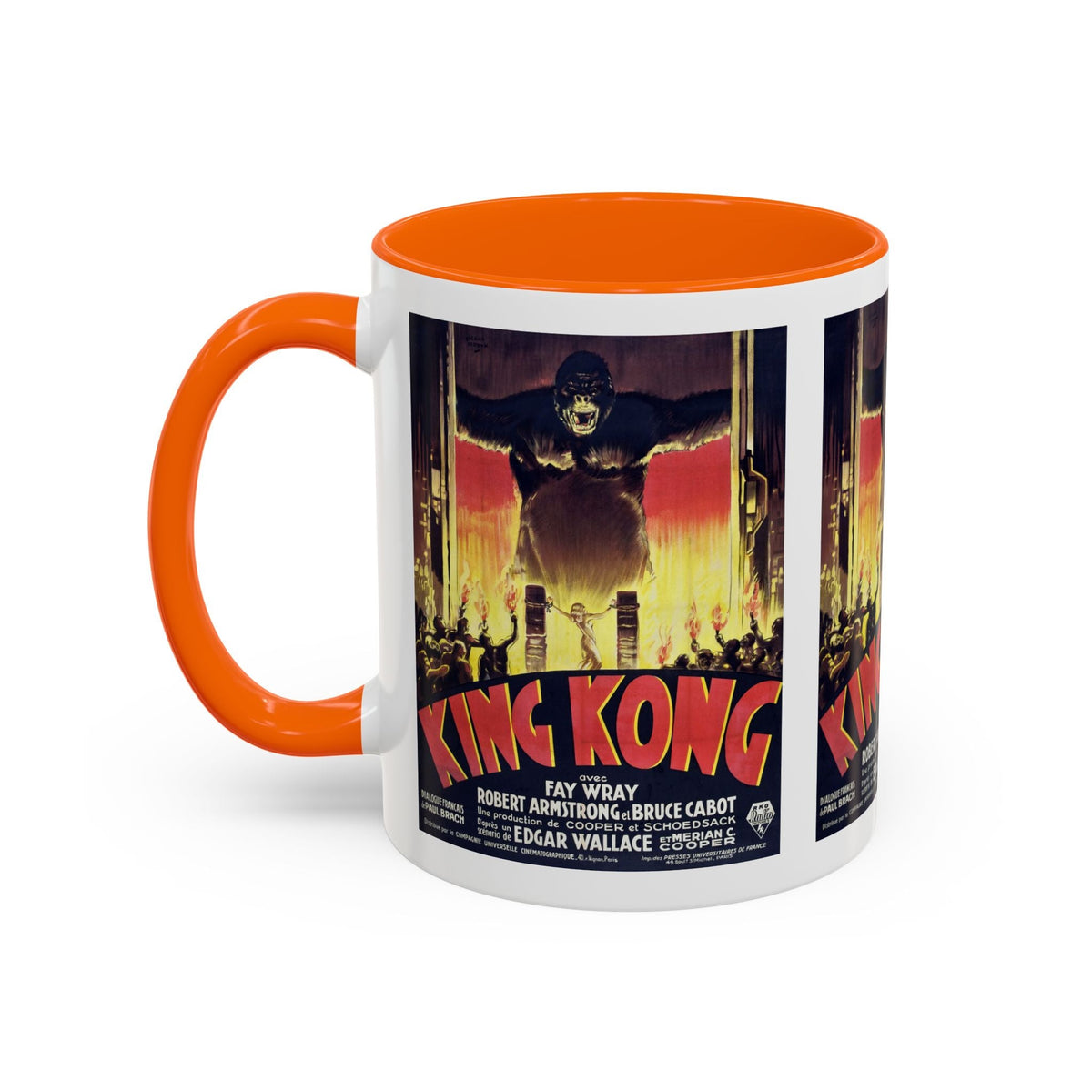 Cult Classic Movie Poster Art Accent Coffee Mug (11, 15oz) - King Kong French 1933 - Mug