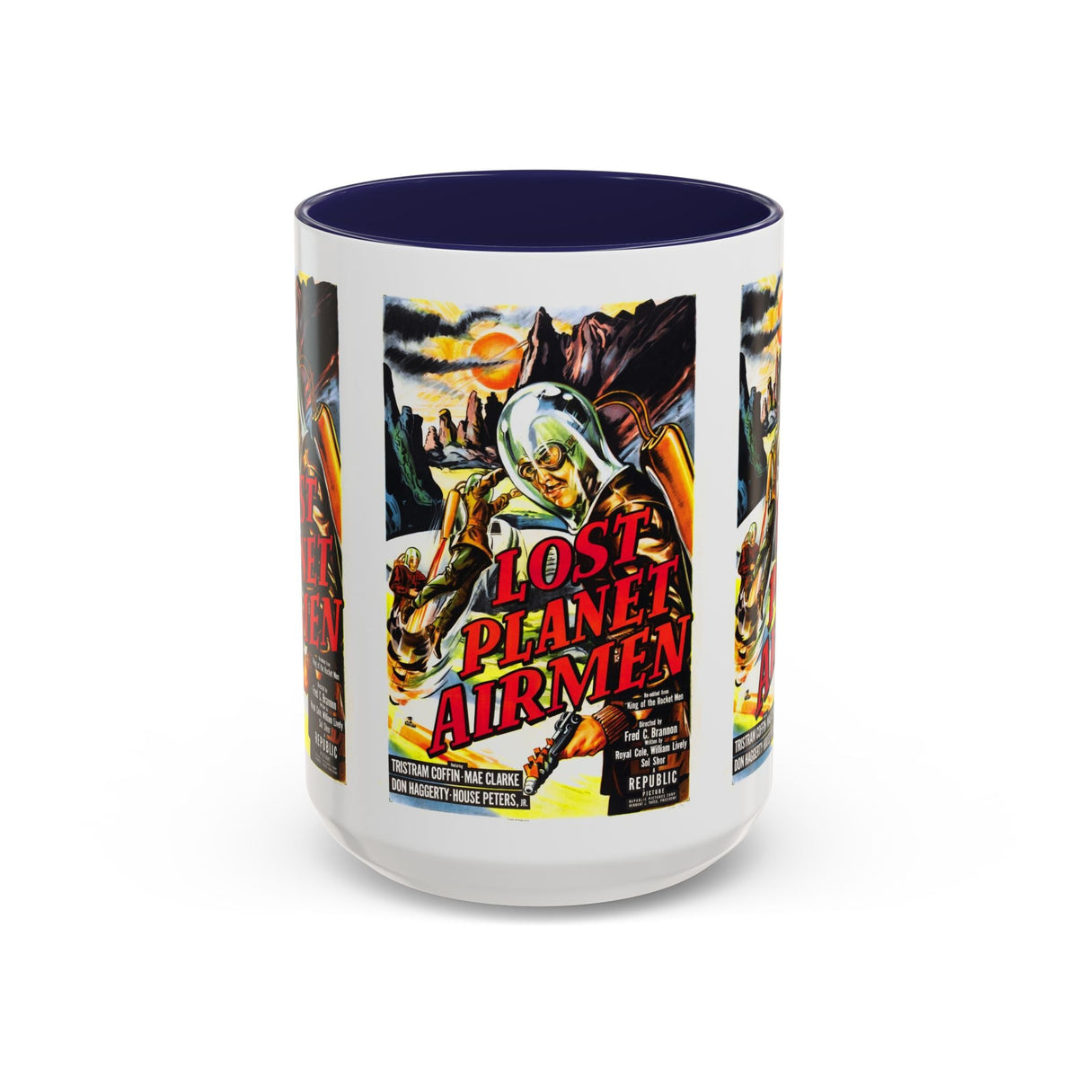 Cult Classic Movie Poster Art Accent Coffee Mug (11, 15oz) - Lost Planet Airmen 1951 - Mug