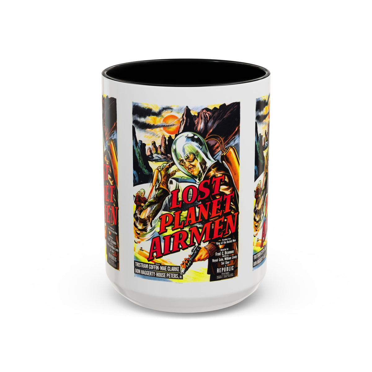 Cult Classic Movie Poster Art Accent Coffee Mug (11, 15oz) - Lost Planet Airmen 1951 - Mug