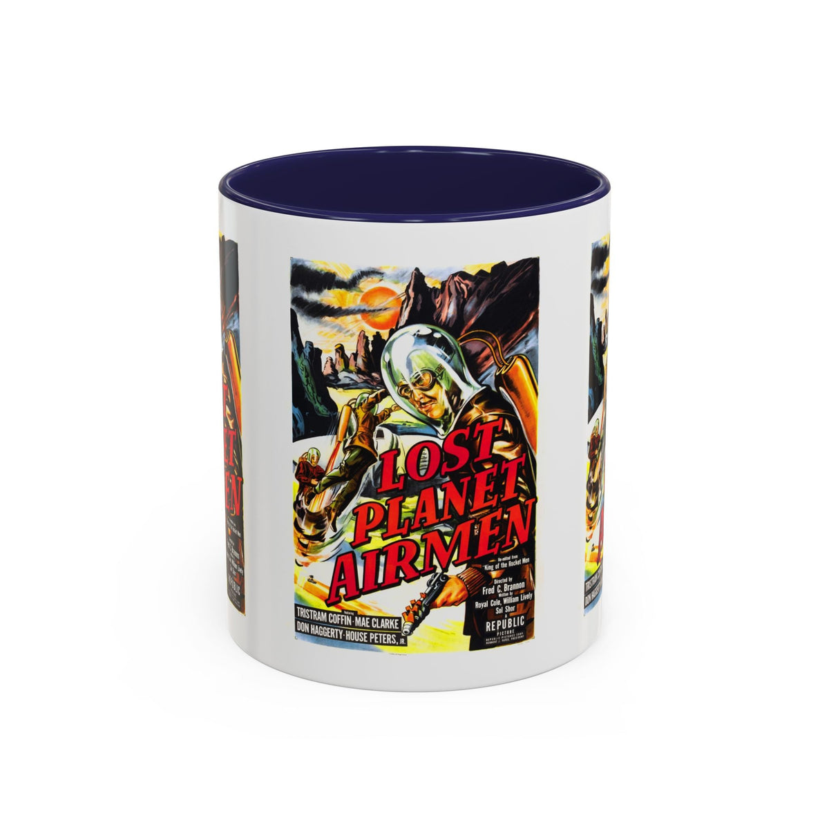 Cult Classic Movie Poster Art Accent Coffee Mug (11, 15oz) - Lost Planet Airmen 1951 - Mug