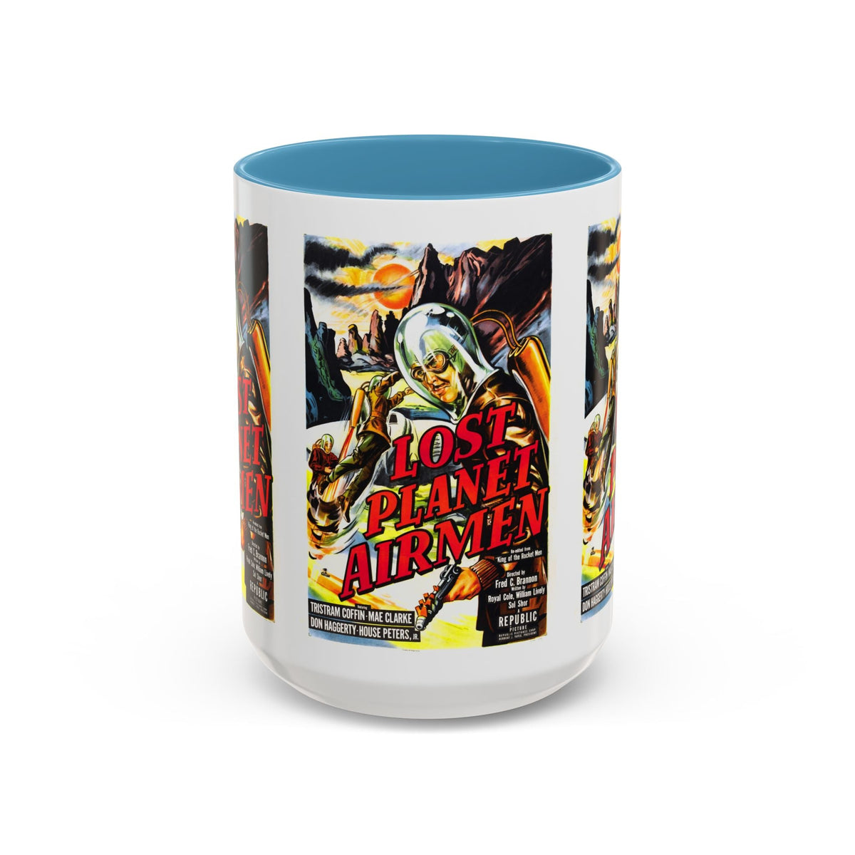 Cult Classic Movie Poster Art Accent Coffee Mug (11, 15oz) - Lost Planet Airmen 1951 - Mug