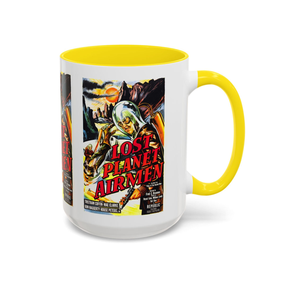 Cult Classic Movie Poster Art Accent Coffee Mug (11, 15oz) - Lost Planet Airmen 1951 - Mug