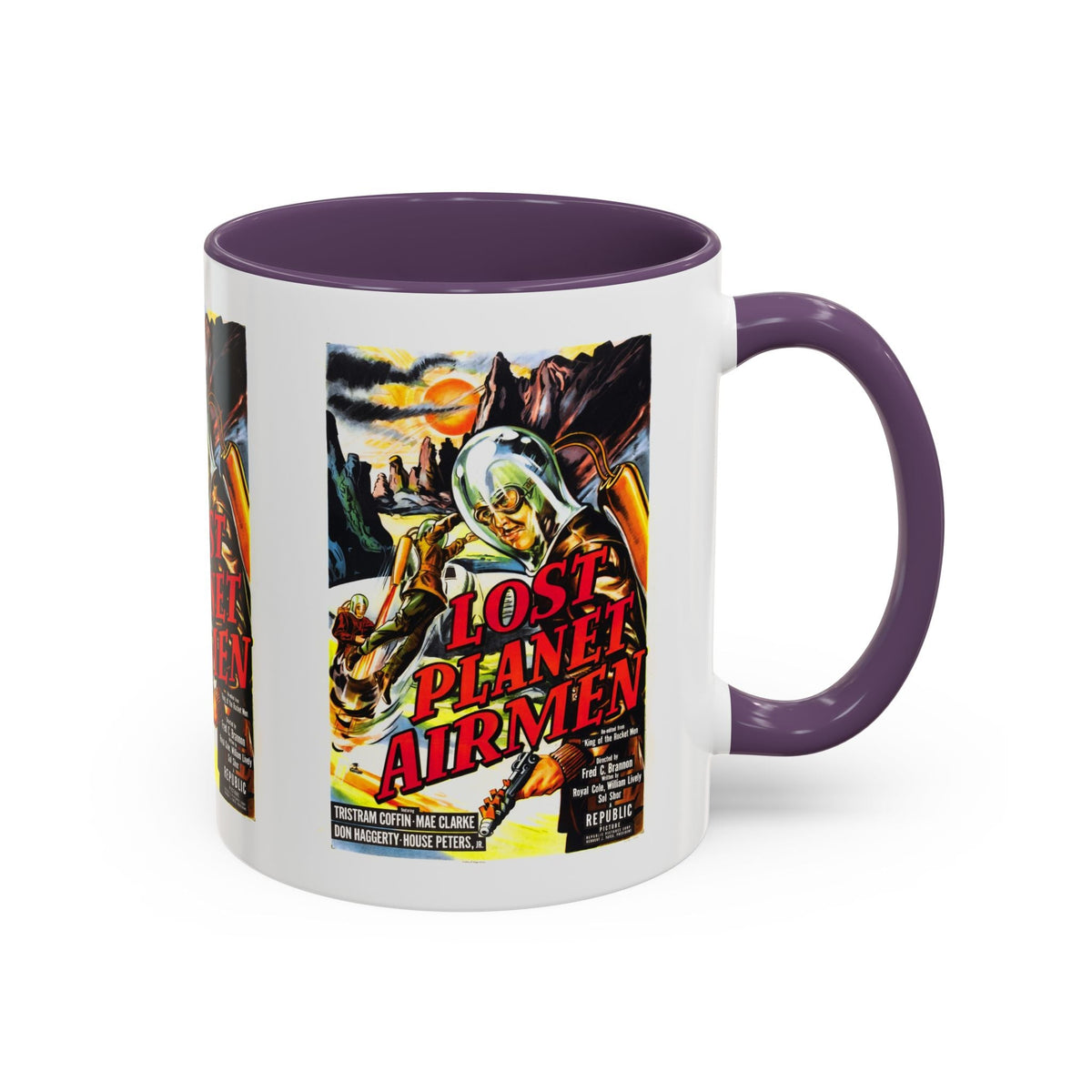 Cult Classic Movie Poster Art Accent Coffee Mug (11, 15oz) - Lost Planet Airmen 1951 - Mug