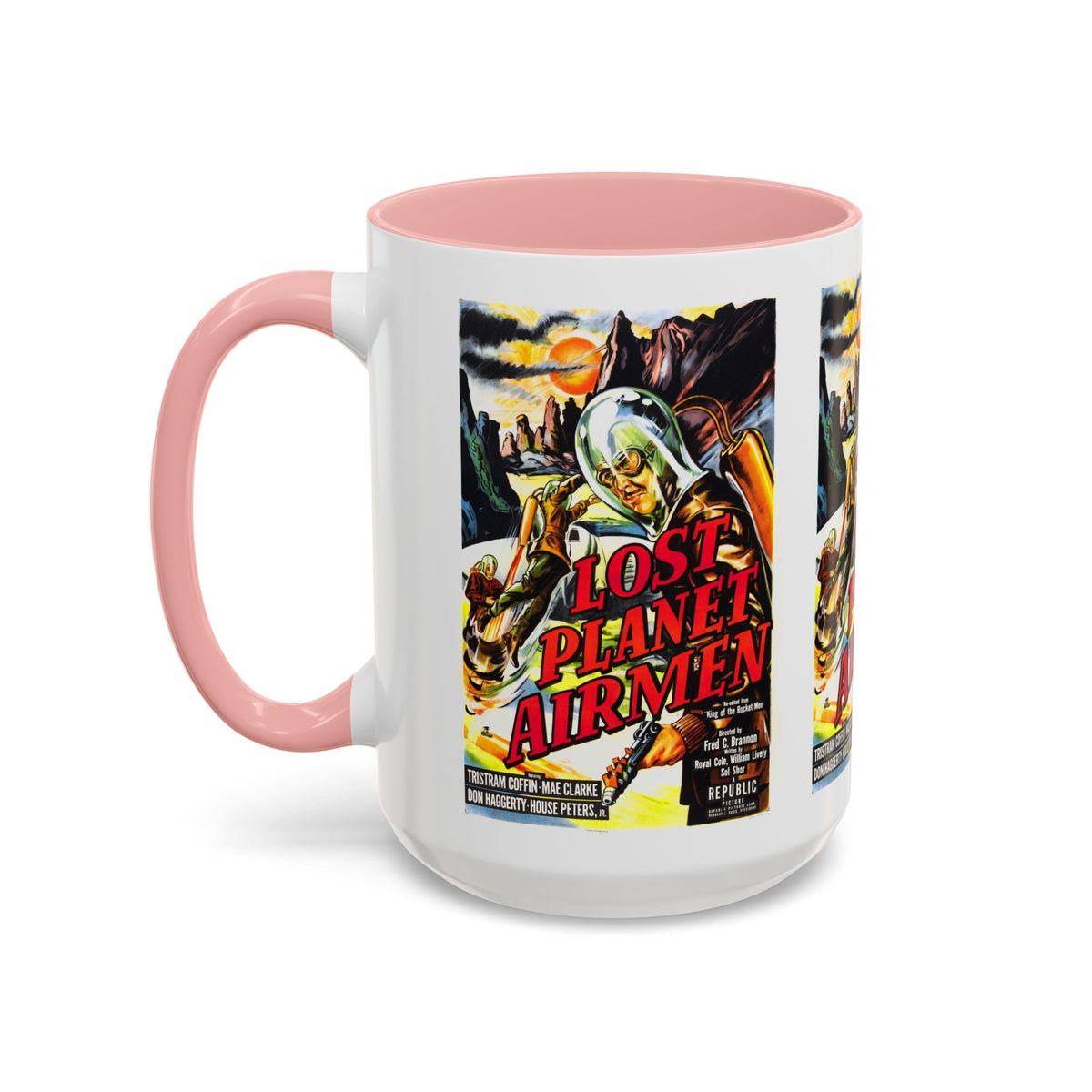 Cult Classic Movie Poster Art Accent Coffee Mug (11, 15oz) - Lost Planet Airmen 1951 - Mug