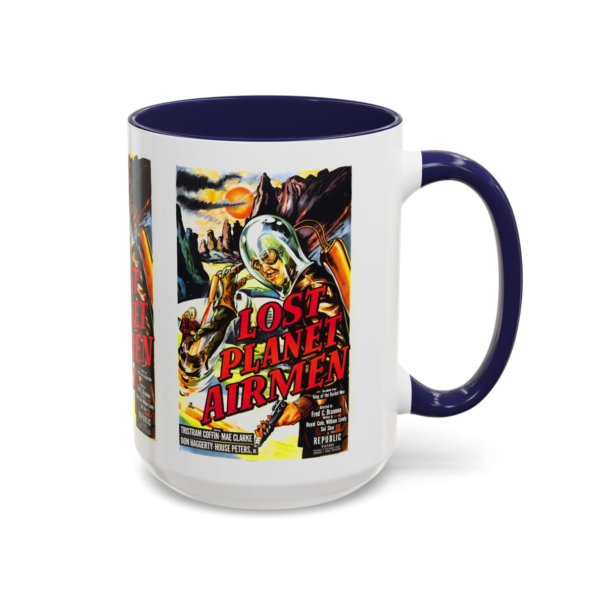 Cult Classic Movie Poster Art Accent Coffee Mug (11, 15oz) - Lost Planet Airmen 1951 - Mug