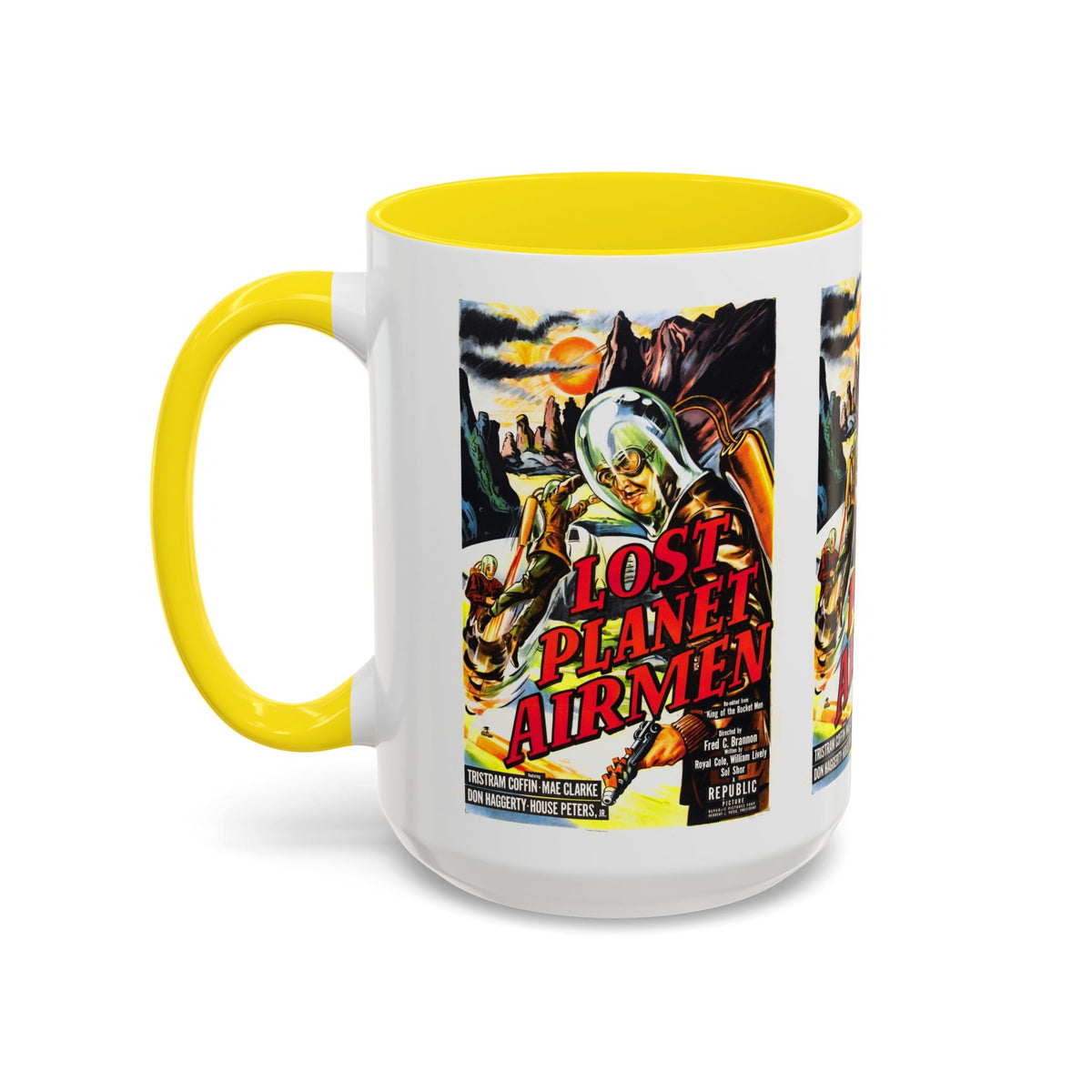 Cult Classic Movie Poster Art Accent Coffee Mug (11, 15oz) - Lost Planet Airmen 1951 - Mug