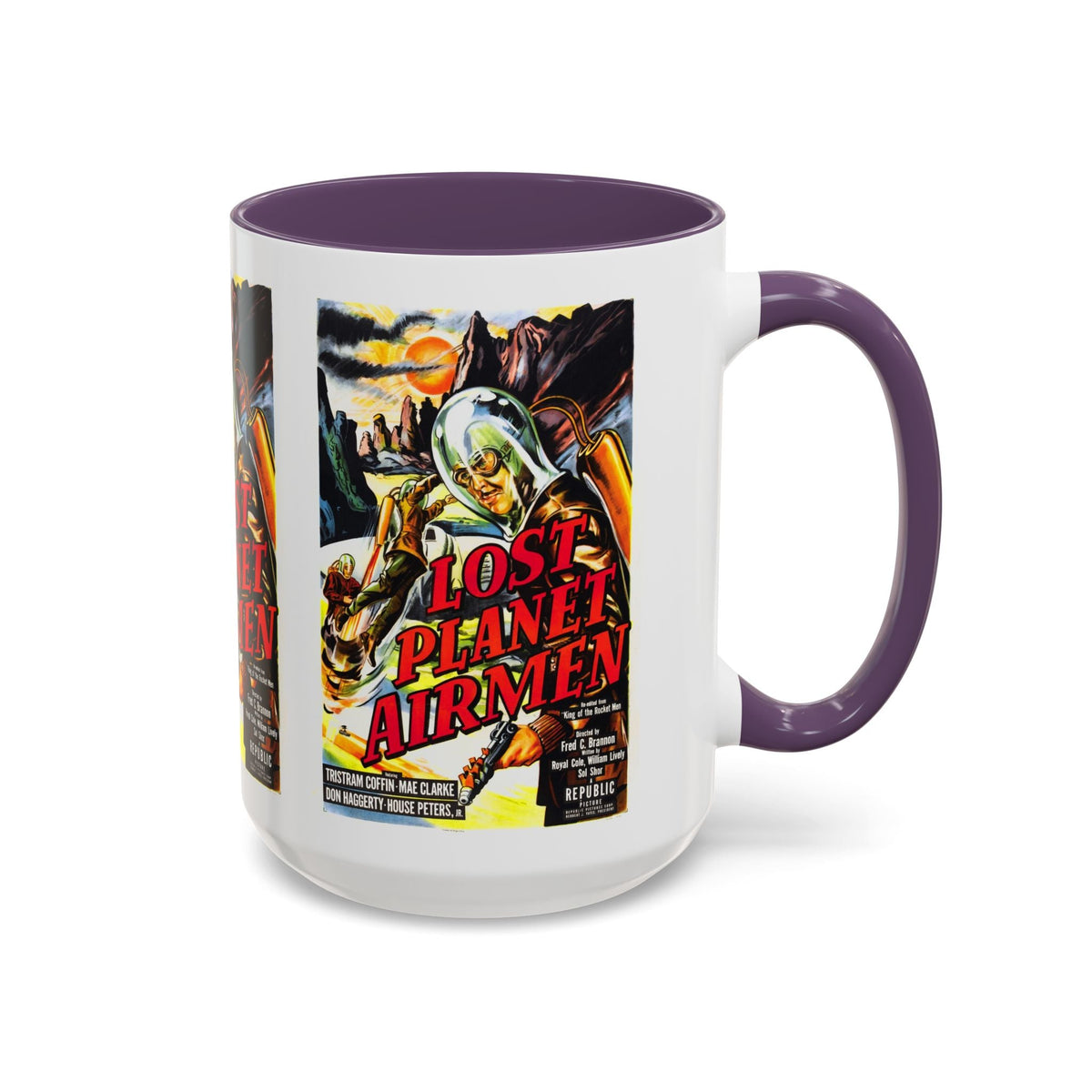 Cult Classic Movie Poster Art Accent Coffee Mug (11, 15oz) - Lost Planet Airmen 1951 - Mug