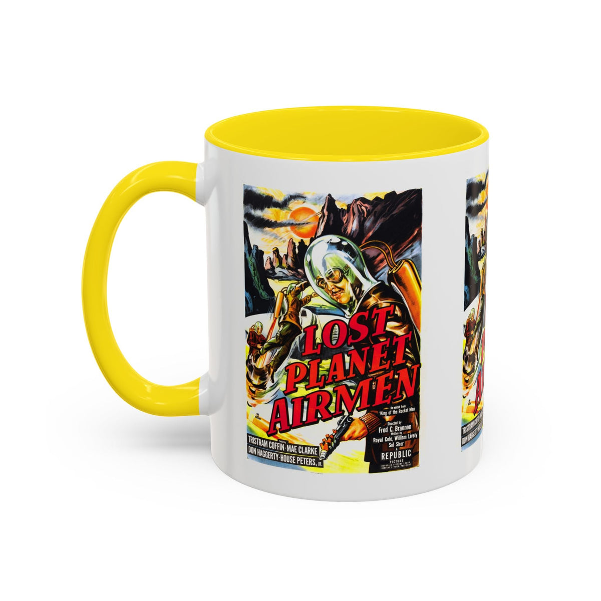 Cult Classic Movie Poster Art Accent Coffee Mug (11, 15oz) - Lost Planet Airmen 1951 - Mug