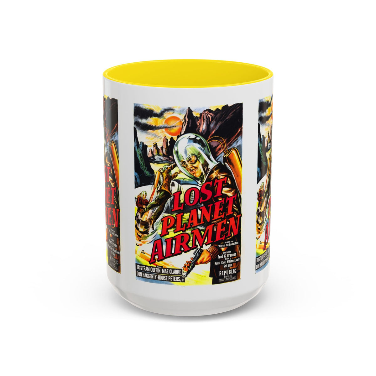 Cult Classic Movie Poster Art Accent Coffee Mug (11, 15oz) - Lost Planet Airmen 1951 - Mug