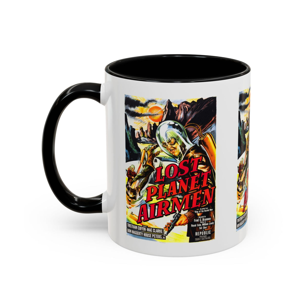 Cult Classic Movie Poster Art Accent Coffee Mug (11, 15oz) - Lost Planet Airmen 1951 - Mug