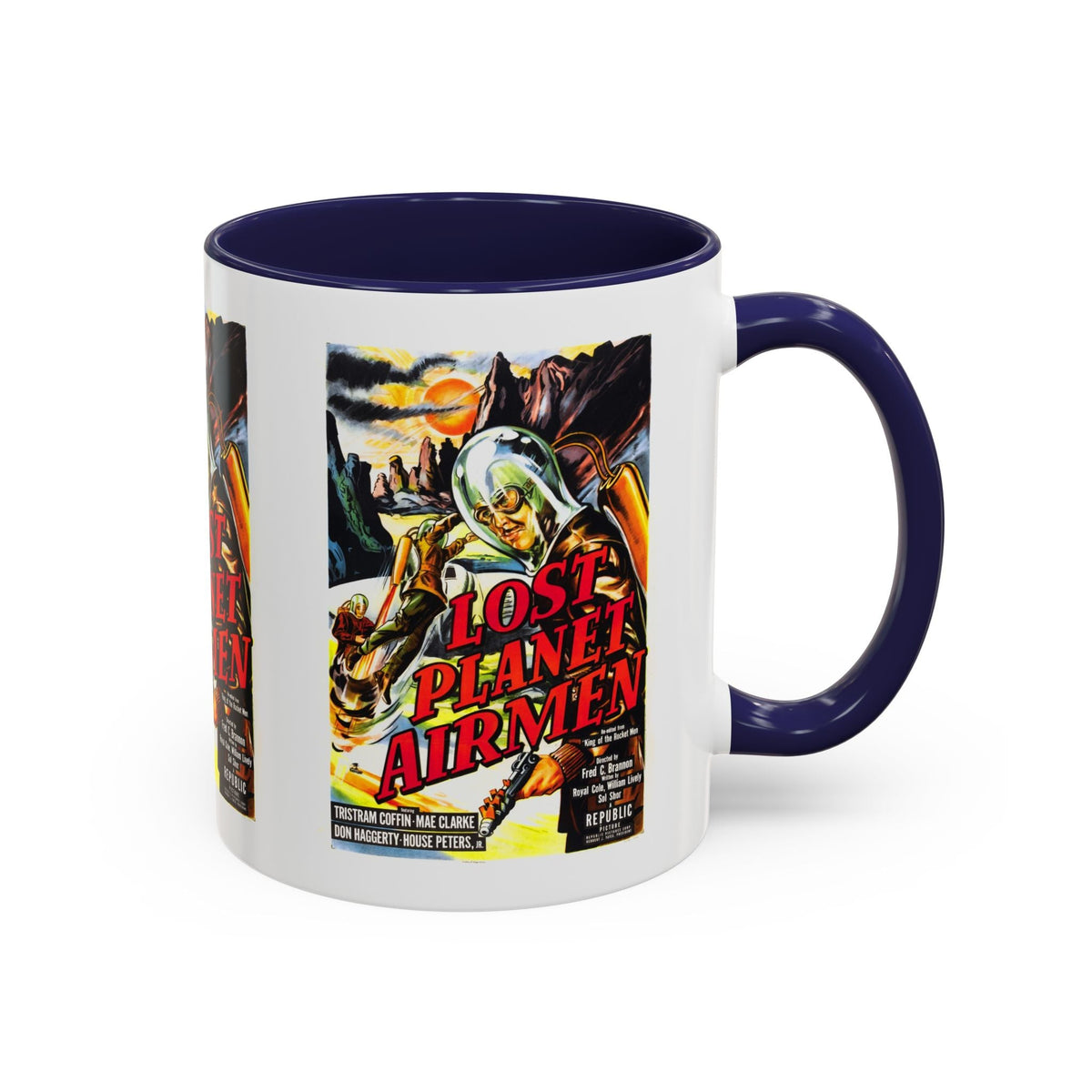 Cult Classic Movie Poster Art Accent Coffee Mug (11, 15oz) - Lost Planet Airmen 1951 - Mug