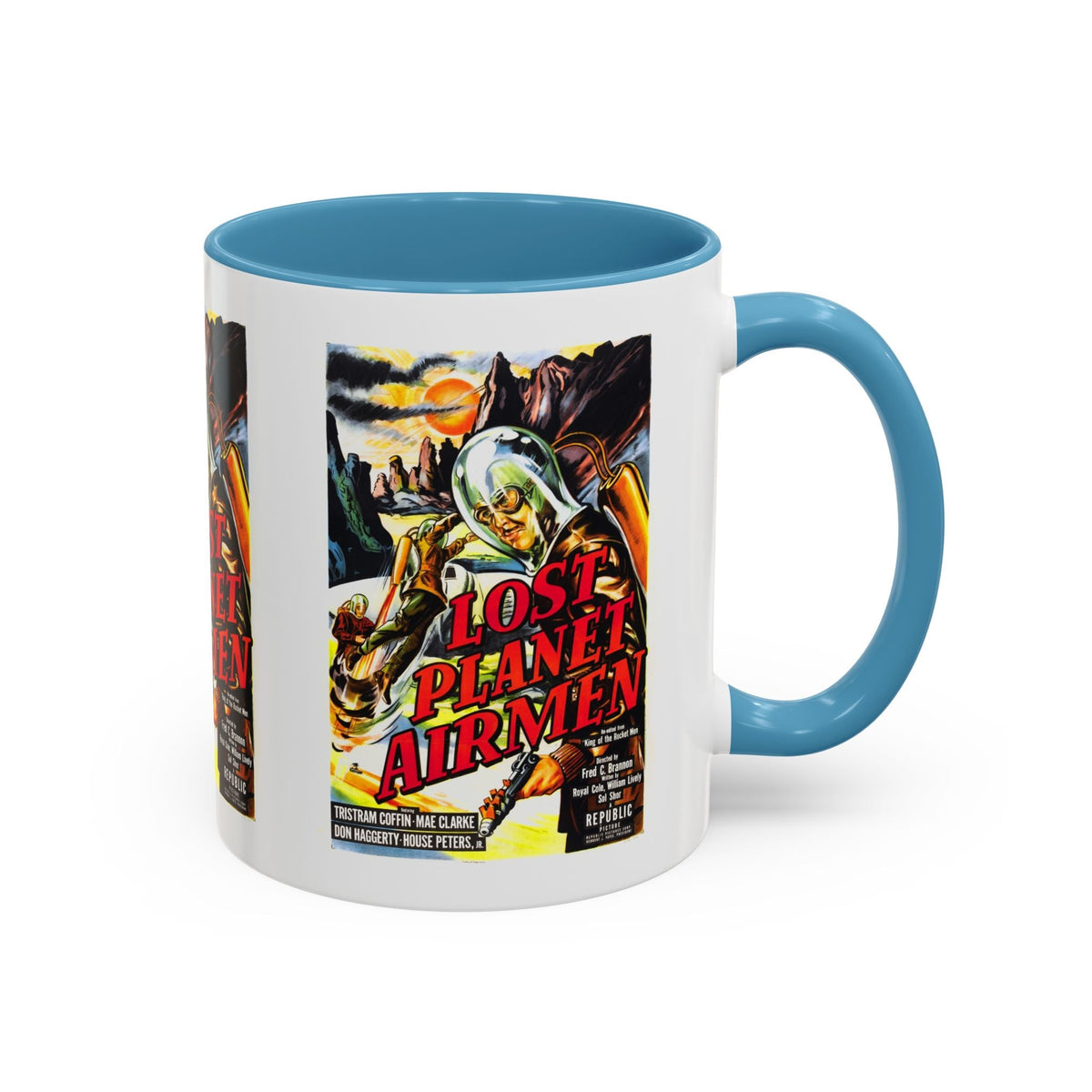 Cult Classic Movie Poster Art Accent Coffee Mug (11, 15oz) - Lost Planet Airmen 1951 - Mug