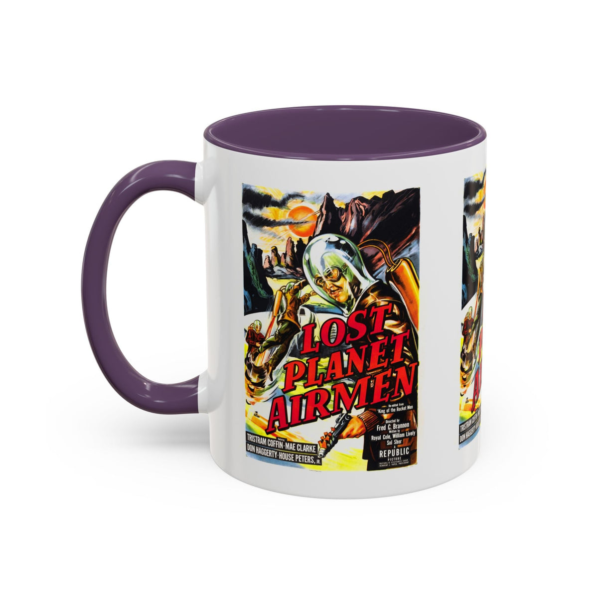 Cult Classic Movie Poster Art Accent Coffee Mug (11, 15oz) - Lost Planet Airmen 1951 - Mug