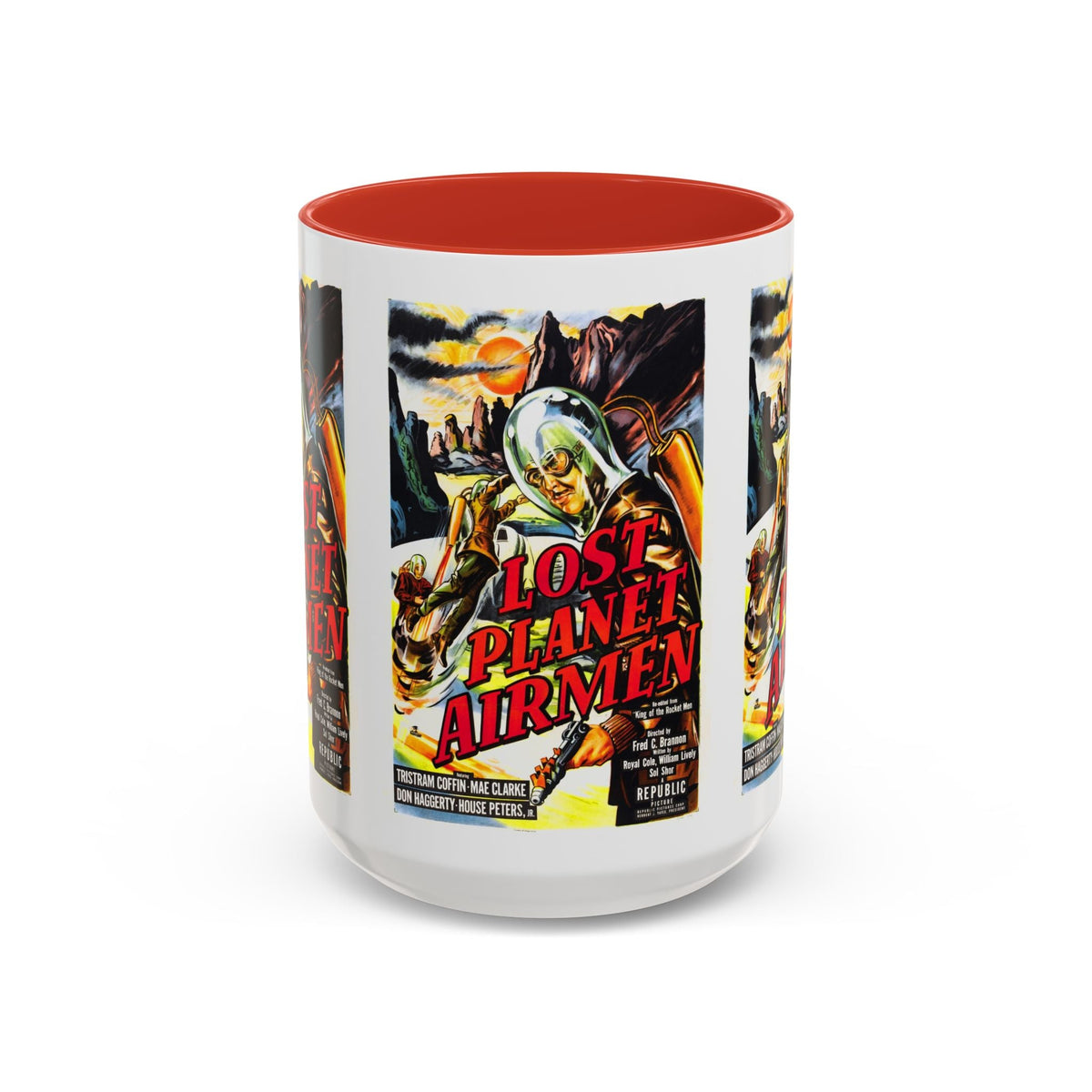 Cult Classic Movie Poster Art Accent Coffee Mug (11, 15oz) - Lost Planet Airmen 1951 - Mug