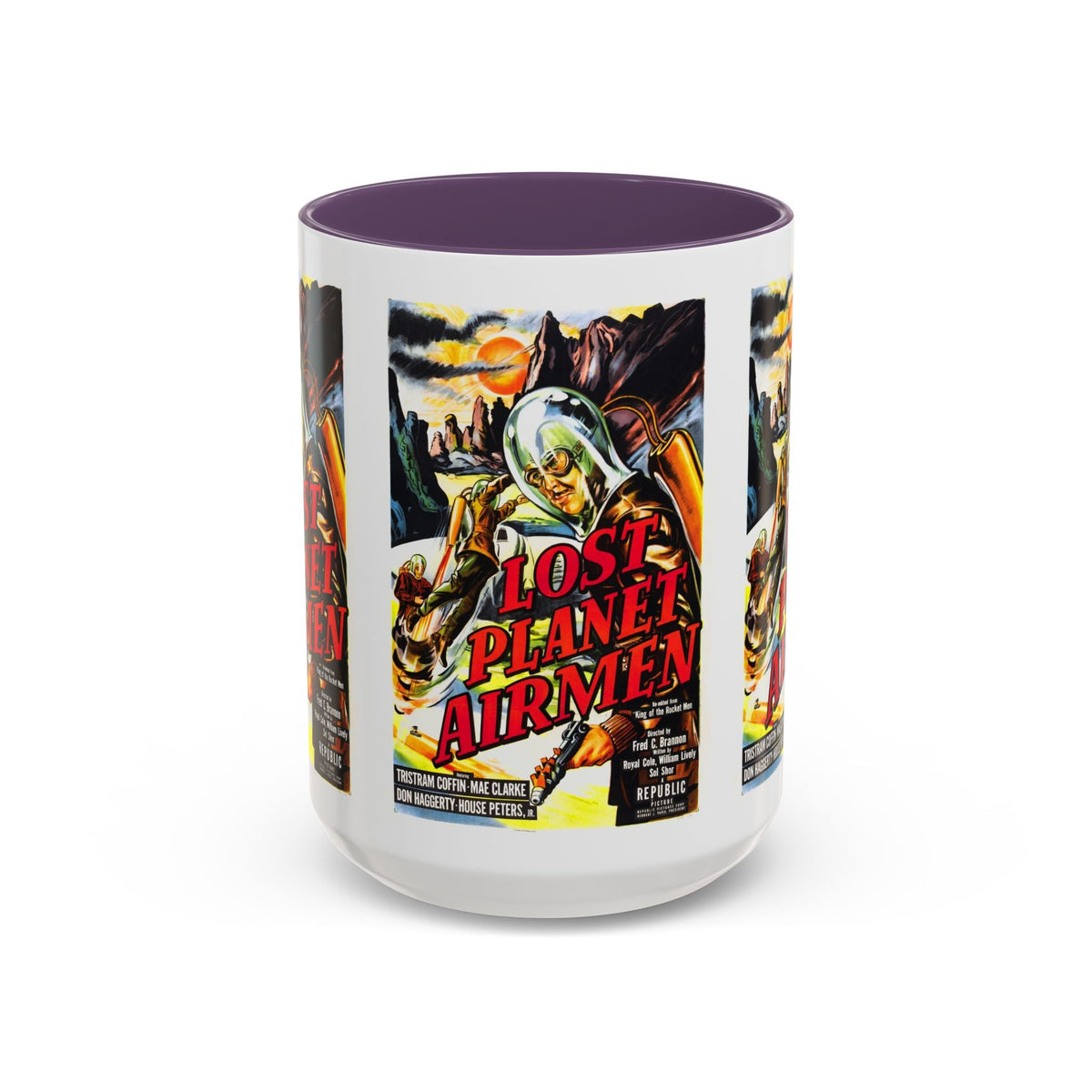 Cult Classic Movie Poster Art Accent Coffee Mug (11, 15oz) - Lost Planet Airmen 1951 - Mug