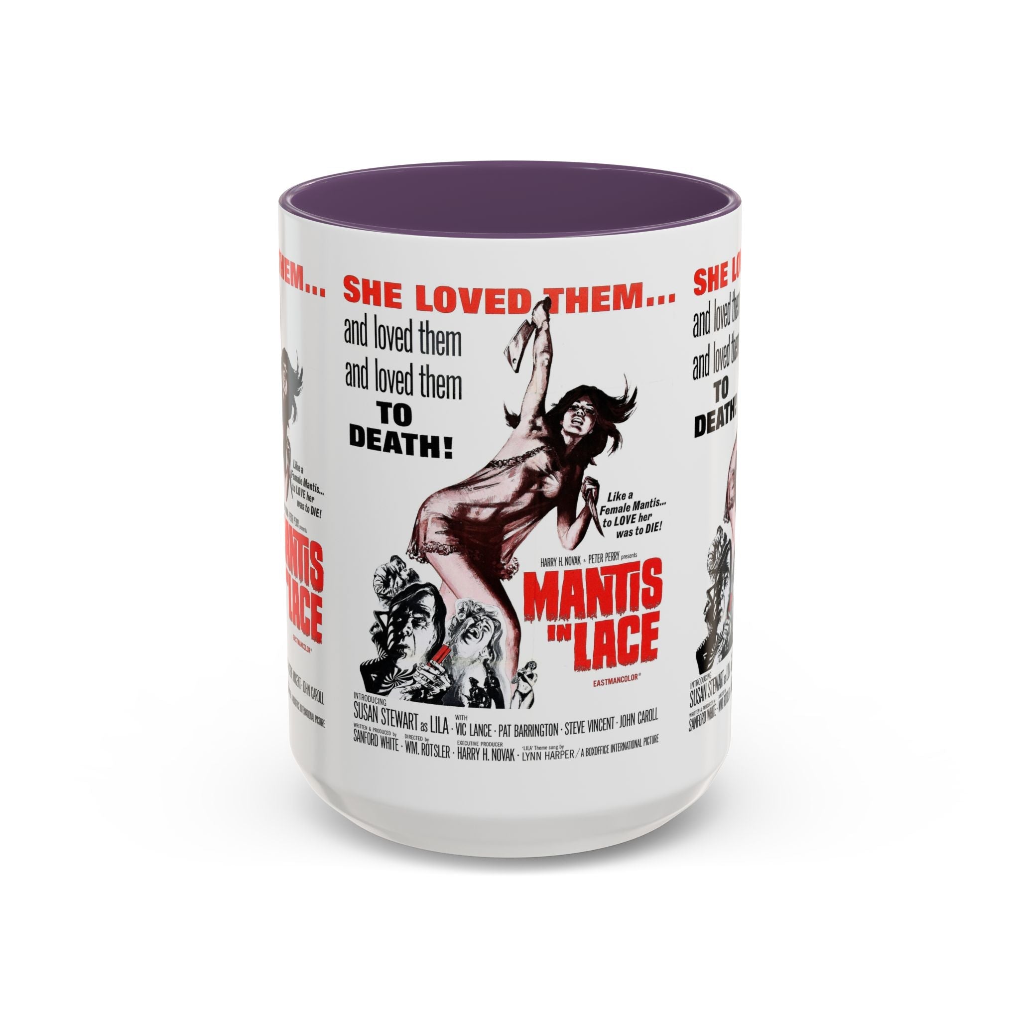 Cult Classic Movie Poster Art Accent Coffee Mug (11, 15oz) - Mantis In Lace 1968 - POPvault