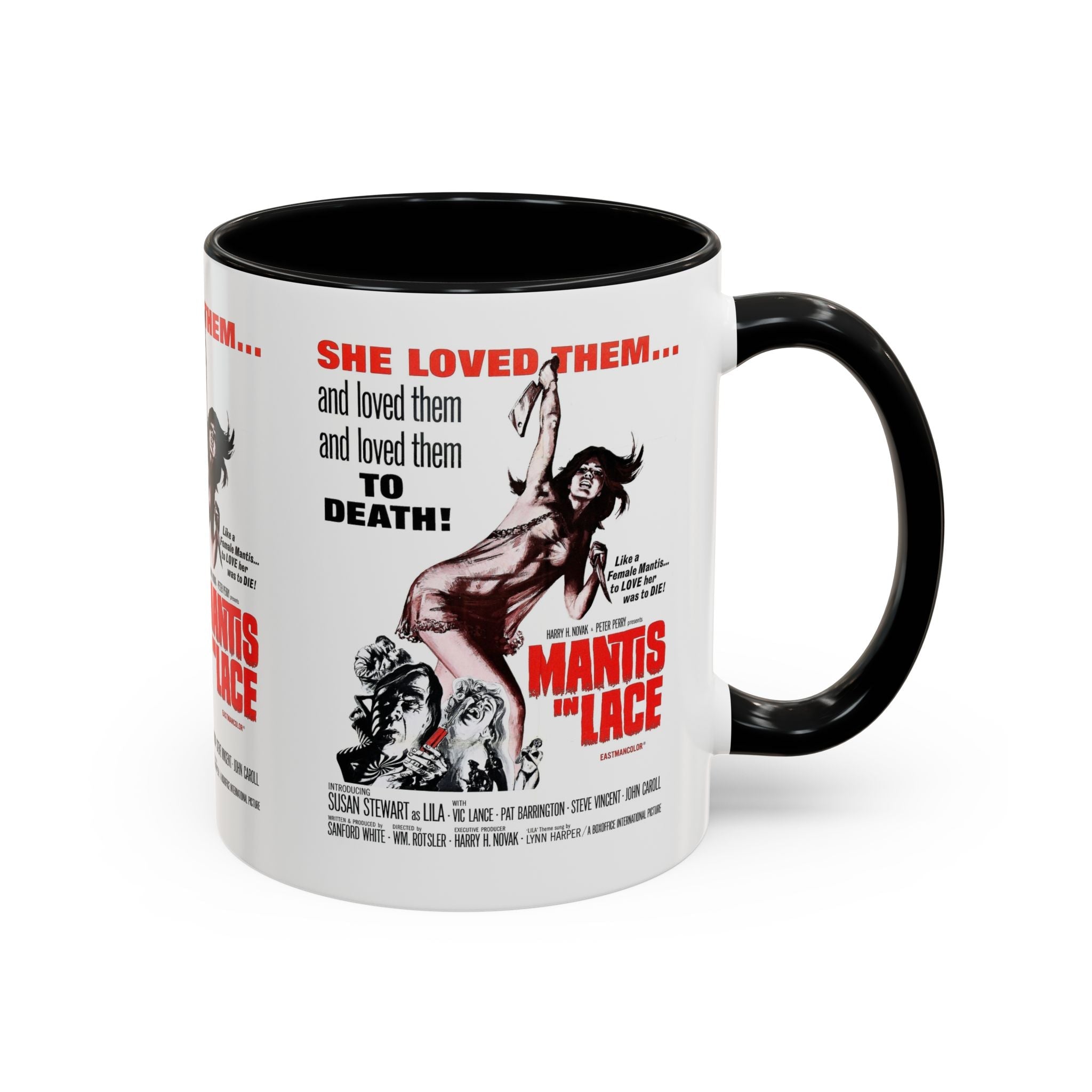Cult Classic Movie Poster Art Accent Coffee Mug (11, 15oz) - Mantis In Lace 1968 - POPvault