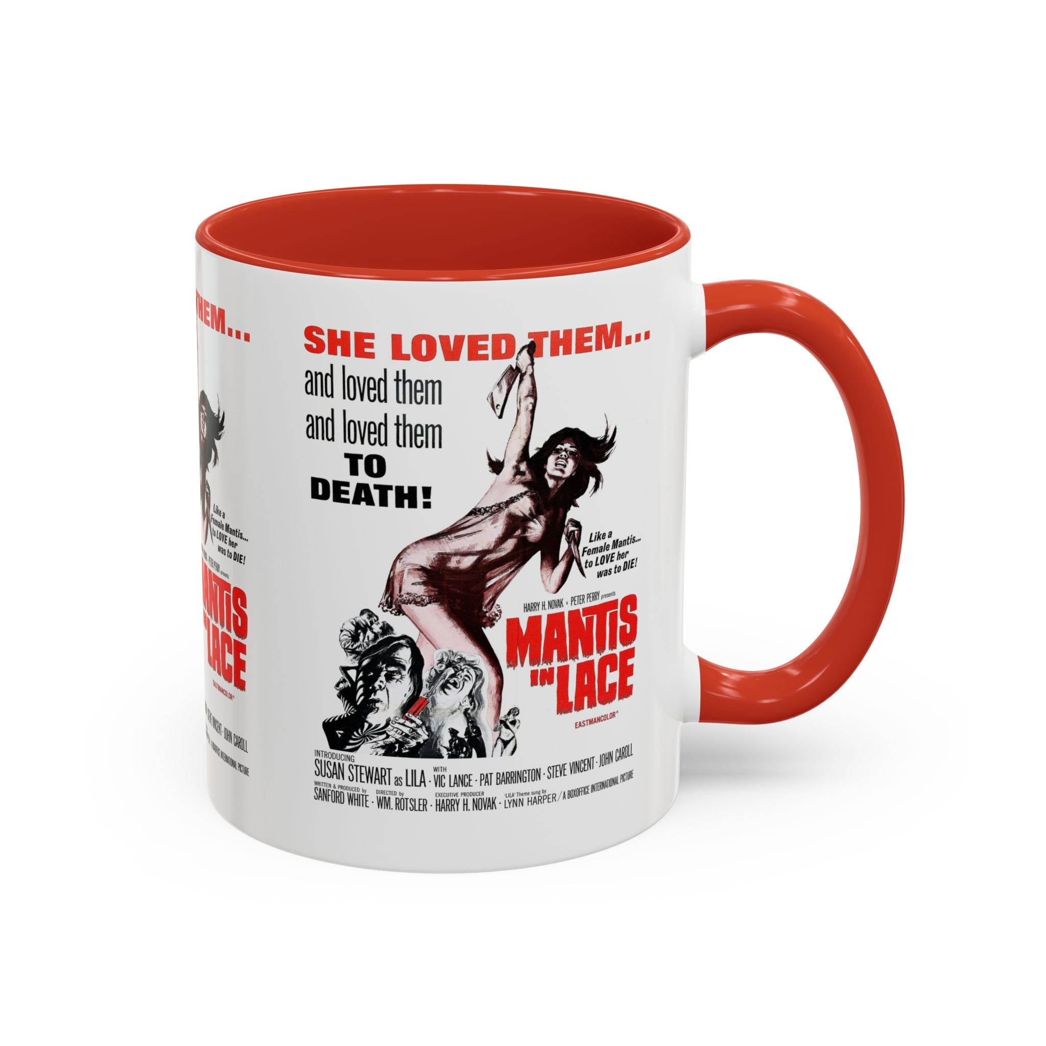 Cult Classic Movie Poster Art Accent Coffee Mug (11, 15oz) - Mantis In Lace 1968 - POPvault