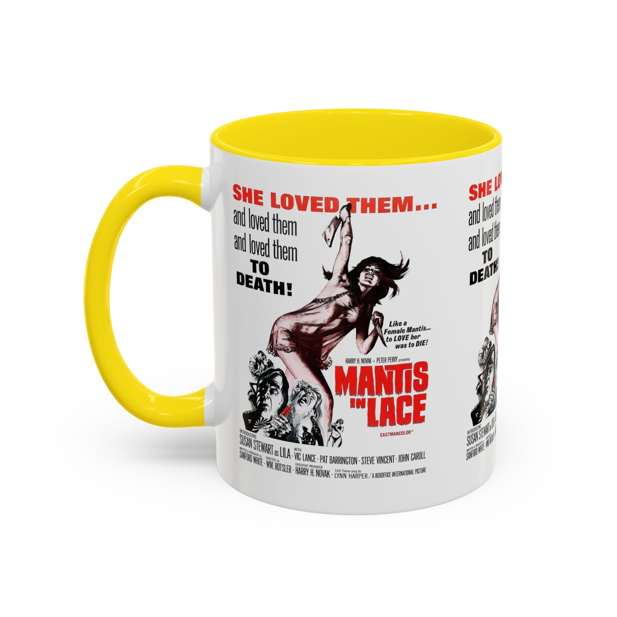 Cult Classic Movie Poster Art Accent Coffee Mug (11, 15oz) - Mantis In Lace 1968 - POPvault