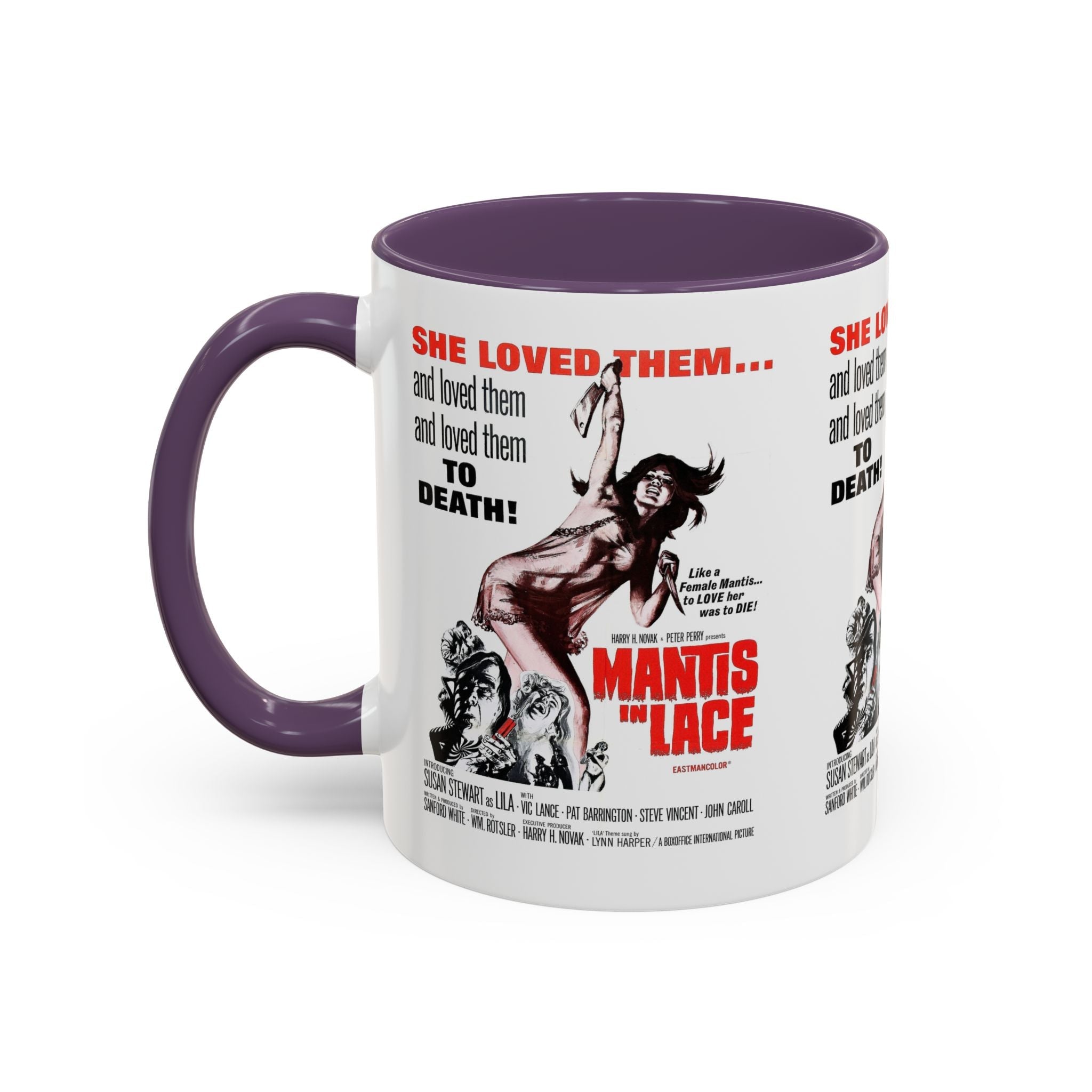 Cult Classic Movie Poster Art Accent Coffee Mug (11, 15oz) - Mantis In Lace 1968 - POPvault