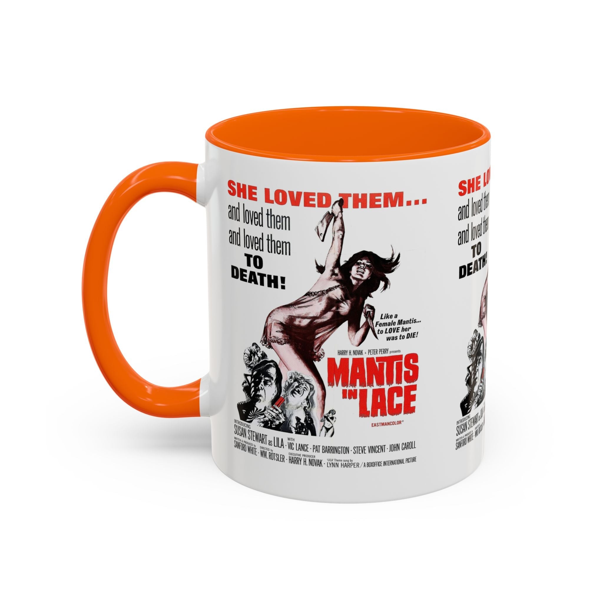 Cult Classic Movie Poster Art Accent Coffee Mug (11, 15oz) - Mantis In Lace 1968 - POPvault