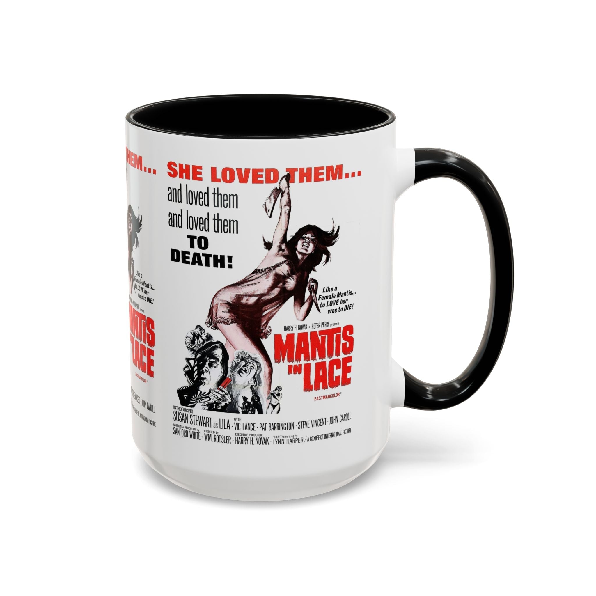 Cult Classic Movie Poster Art Accent Coffee Mug (11, 15oz) - Mantis In Lace 1968 - POPvault