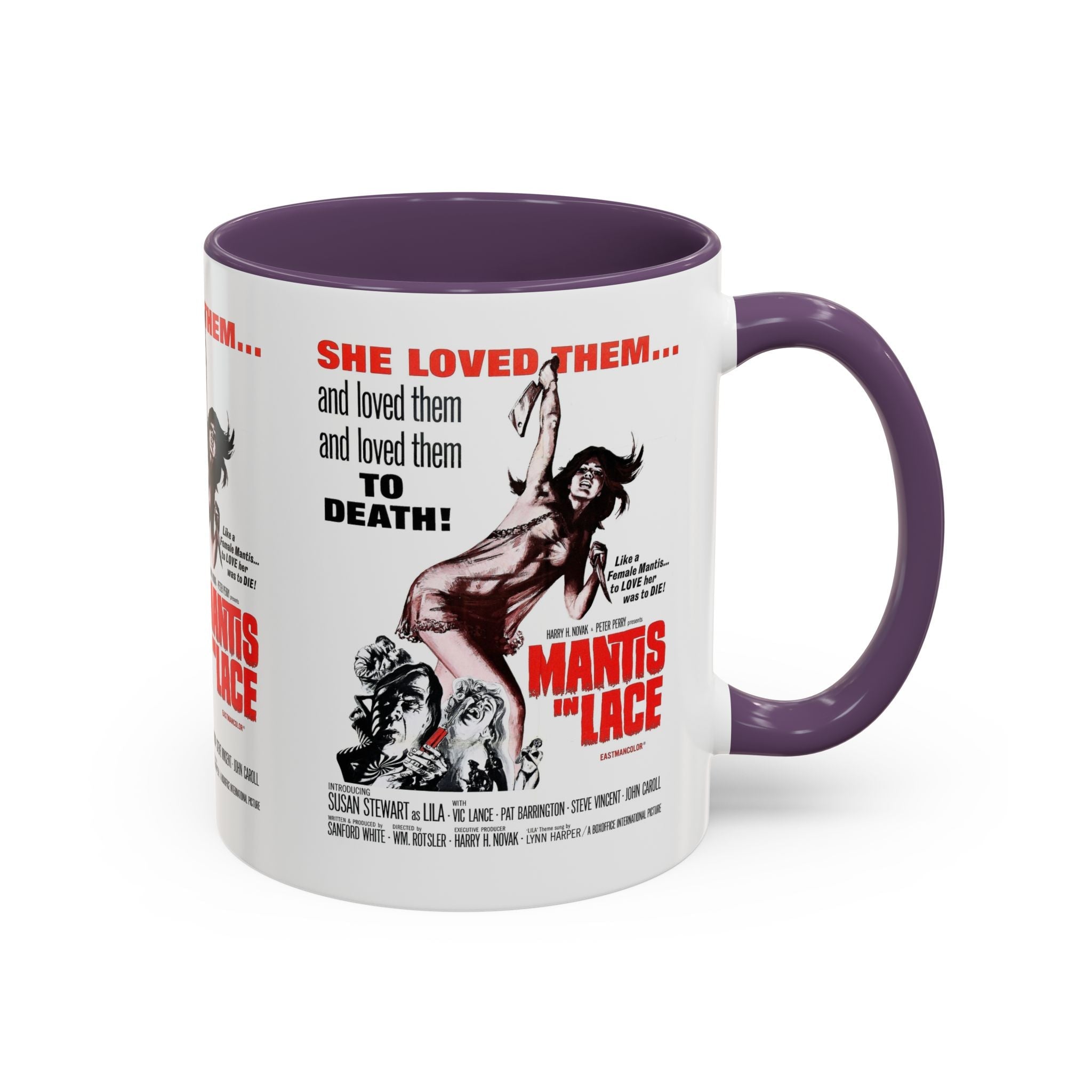 Cult Classic Movie Poster Art Accent Coffee Mug (11, 15oz) - Mantis In Lace 1968 - POPvault